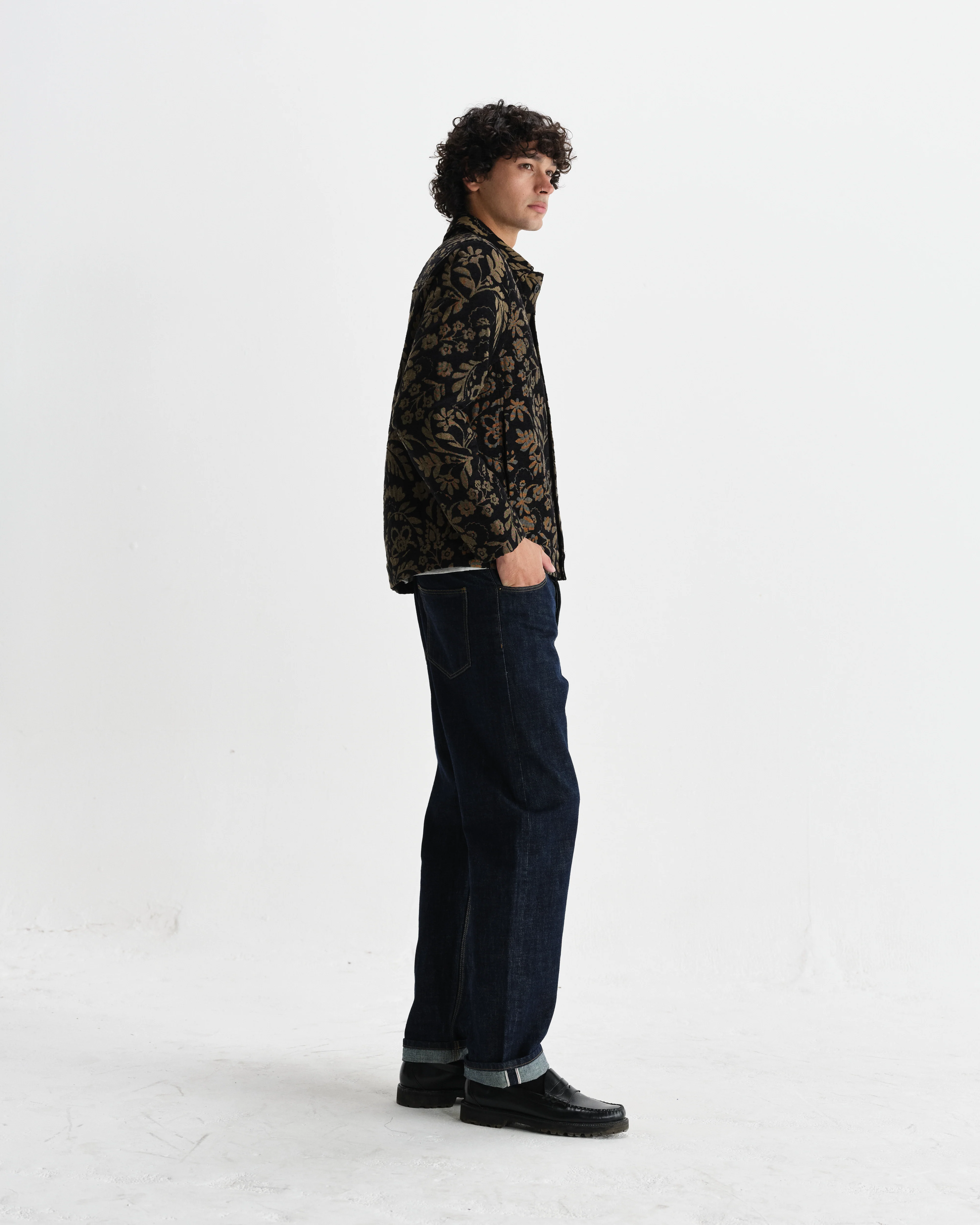 Iggy - Black And Khaki Chenille Jacquard Jacket - Image 5