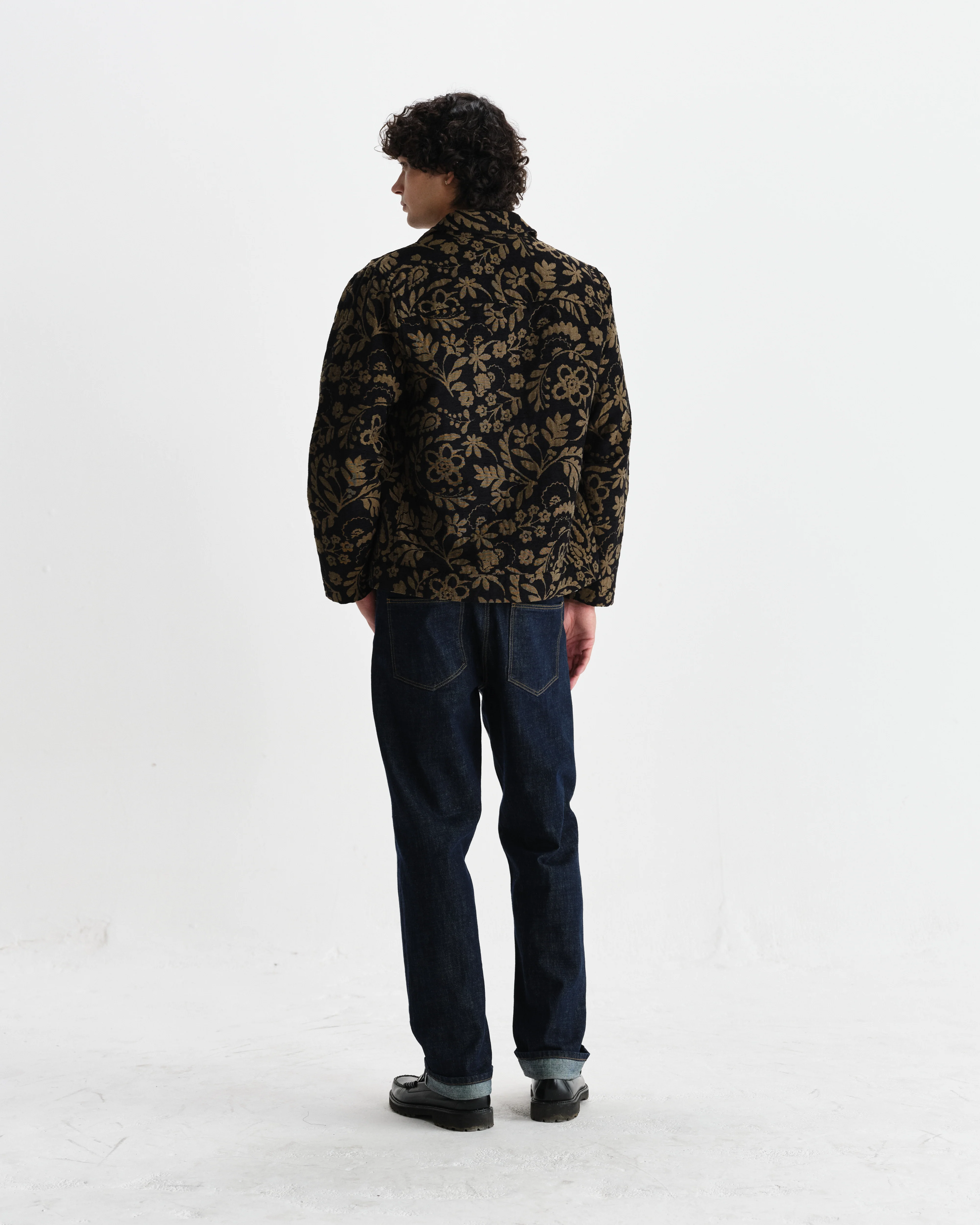 Iggy - Black And Khaki Chenille Jacquard Jacket - Image 6