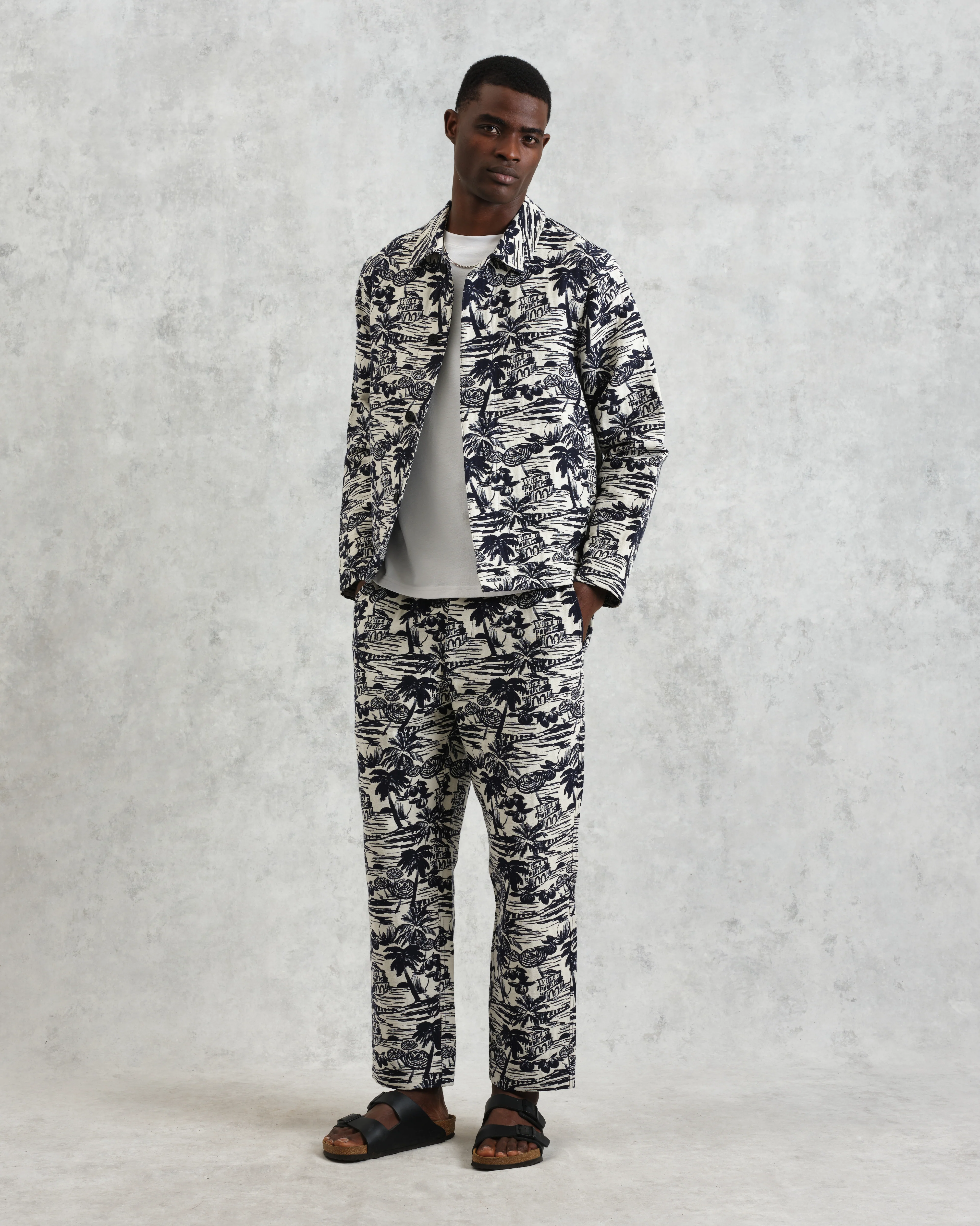 Iggy - Navy And Ecru Beach Jacquard Jacket - Image 4