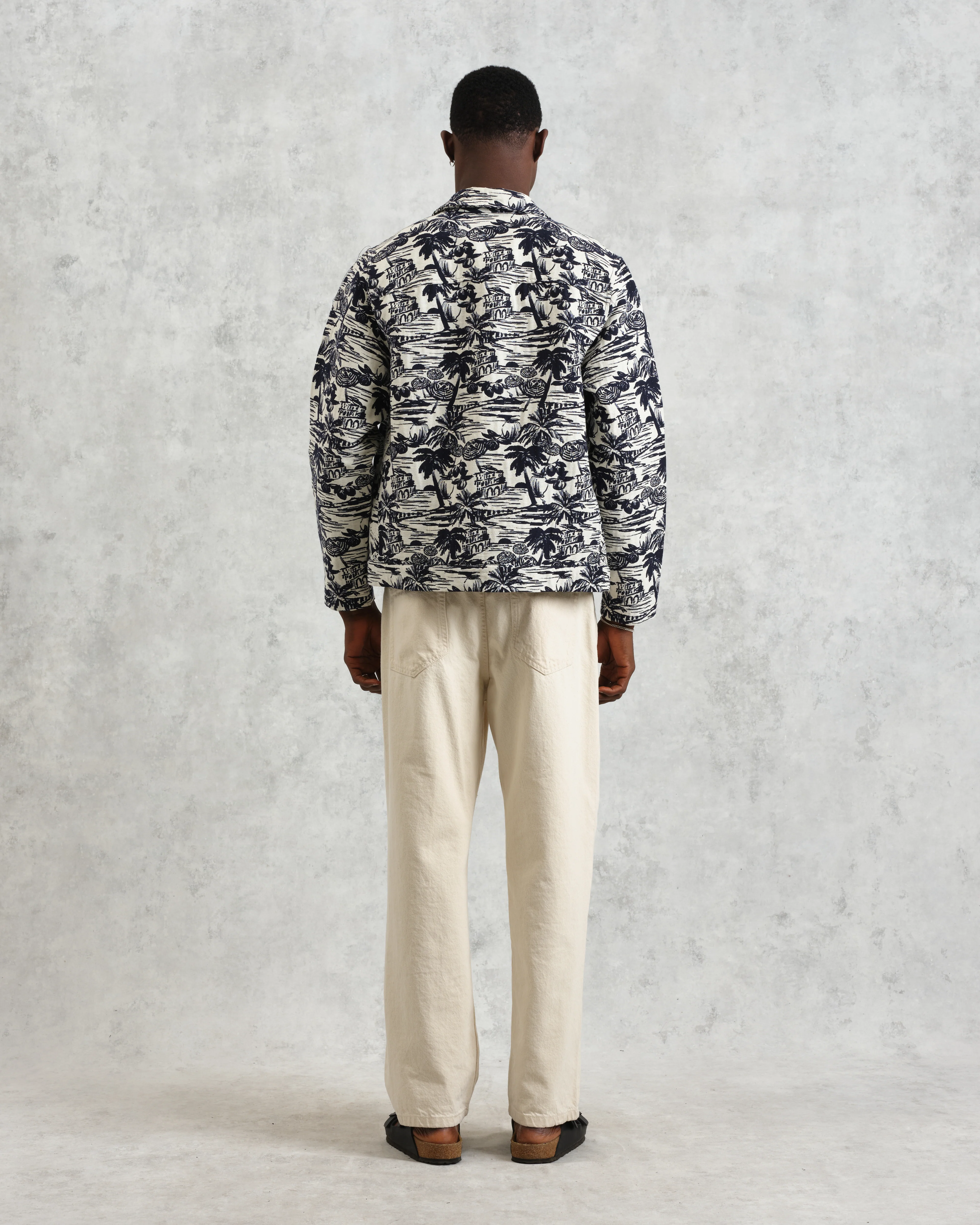 Iggy - Navy And Ecru Beach Jacquard Jacket - Image 7