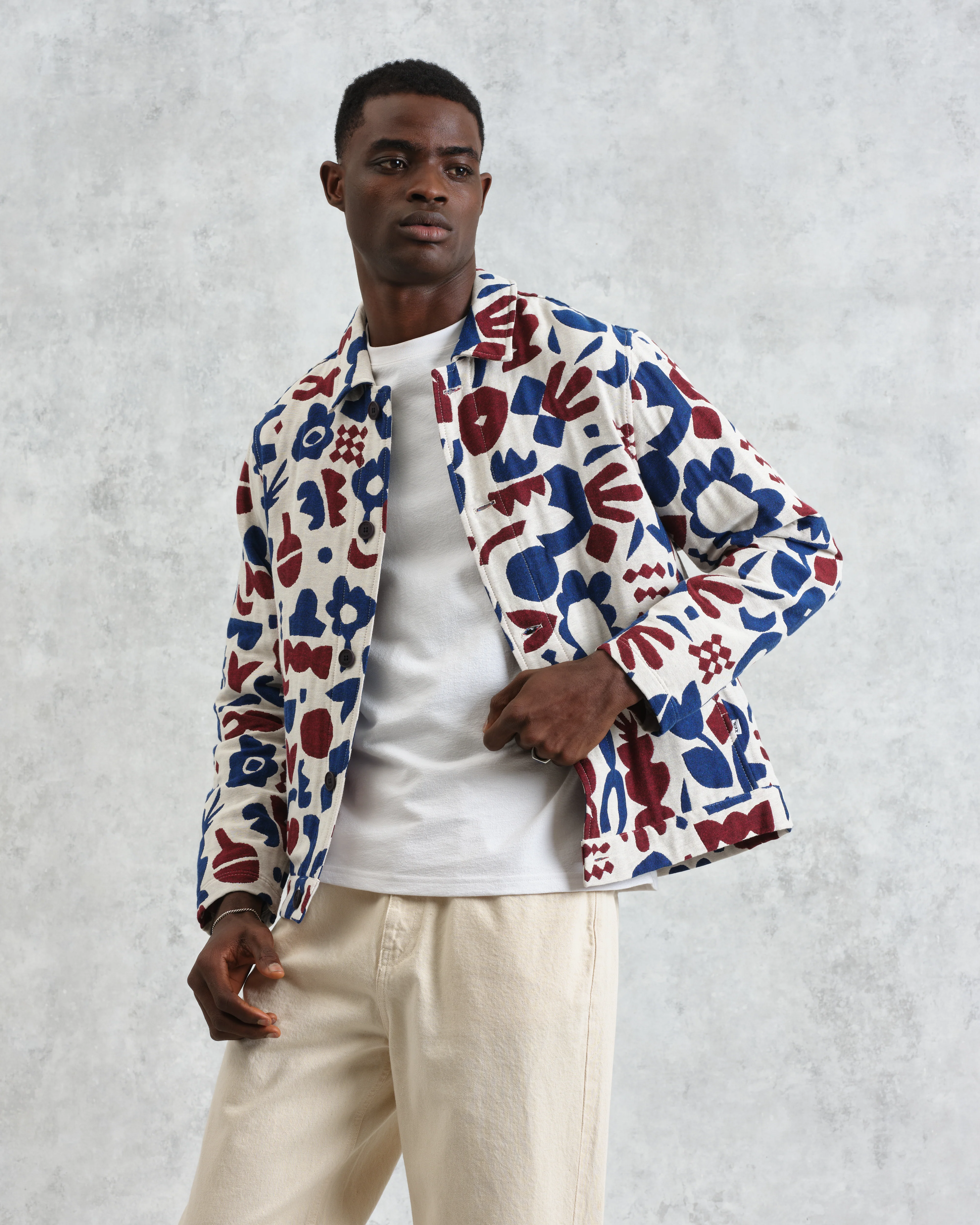Iggy - Red And Blue Spin Jacquard Jacket - Image 2