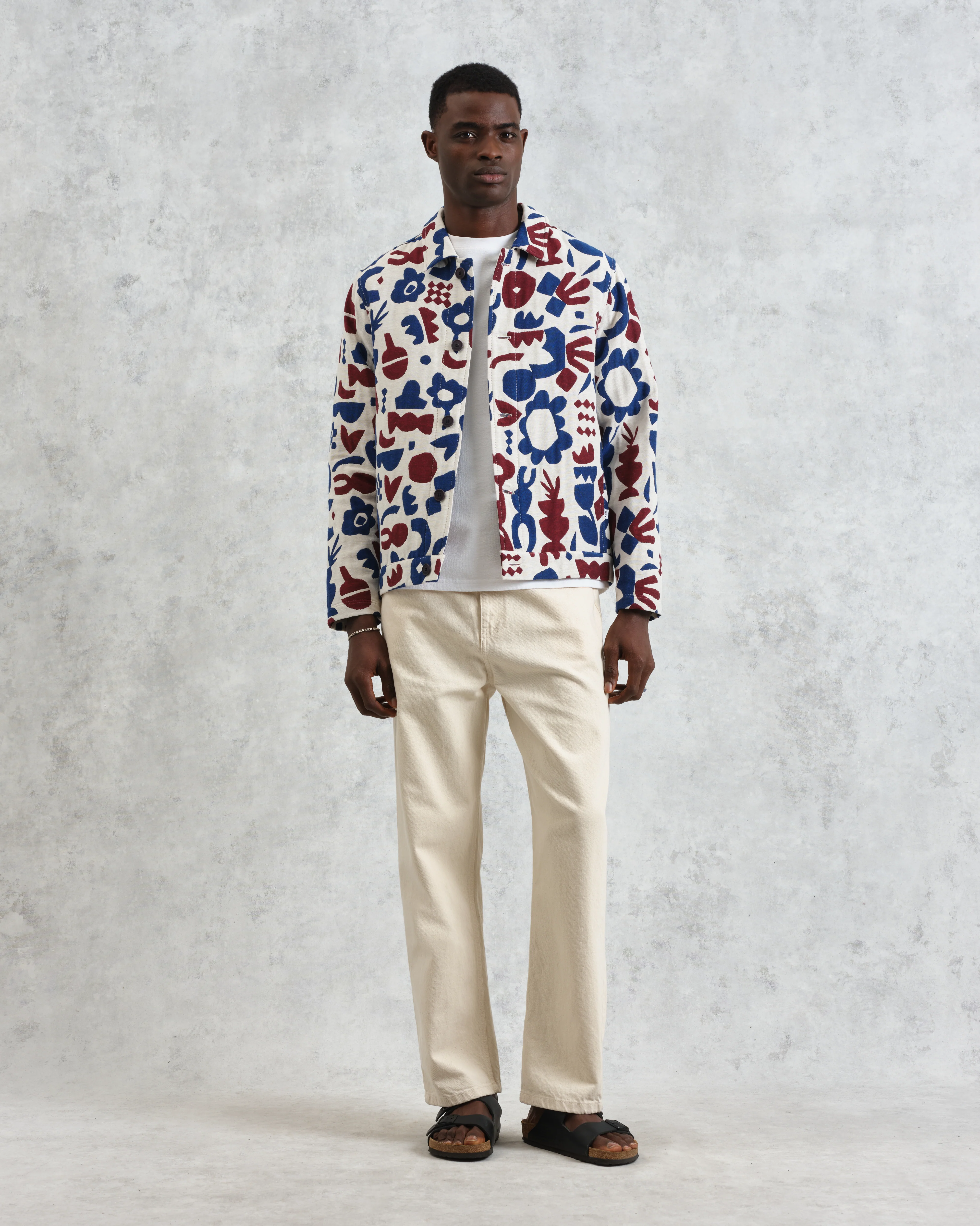 Iggy - Red And Blue Spin Jacquard Jacket - Image 3