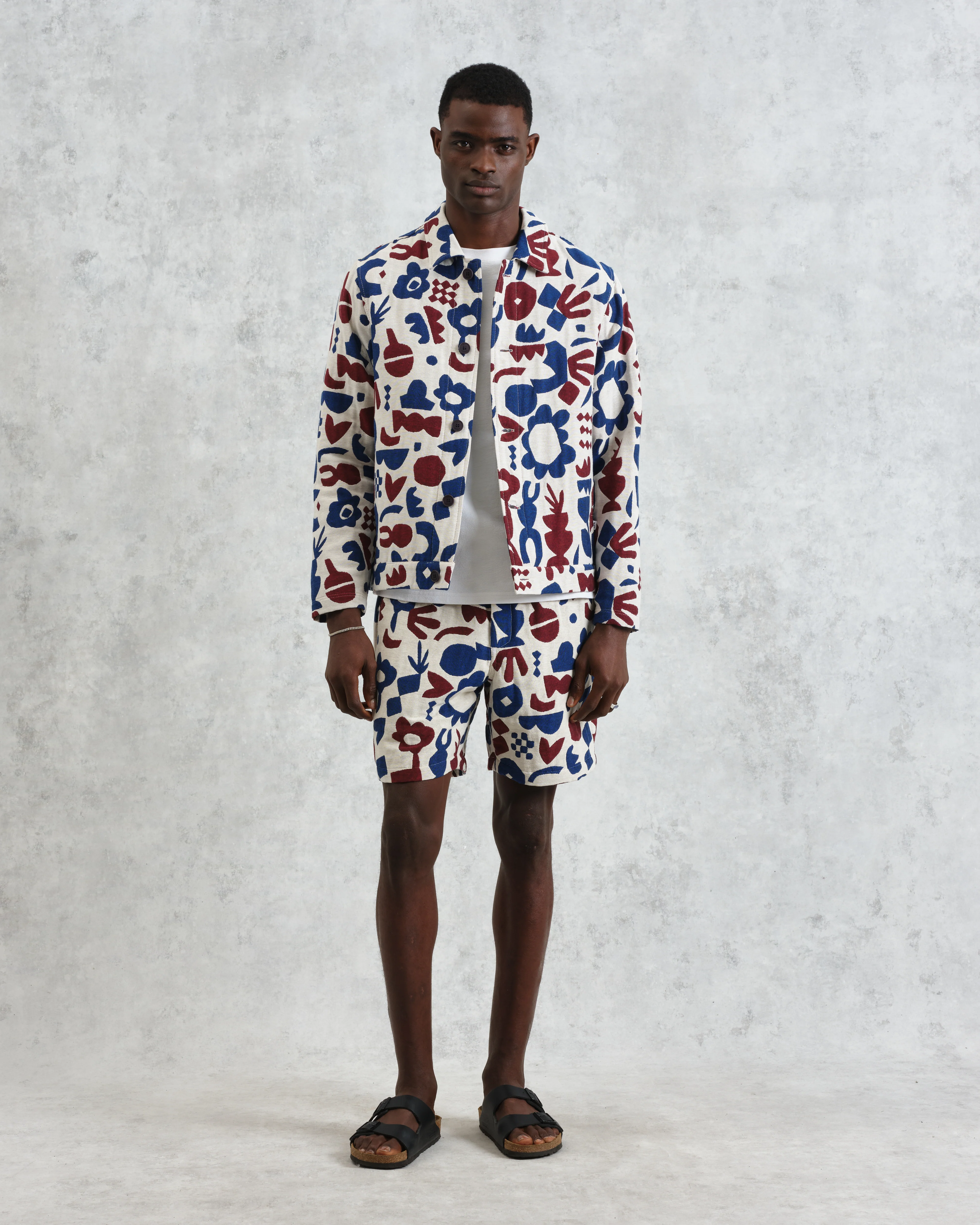 Iggy - Red And Blue Spin Jacquard Jacket - Image 7