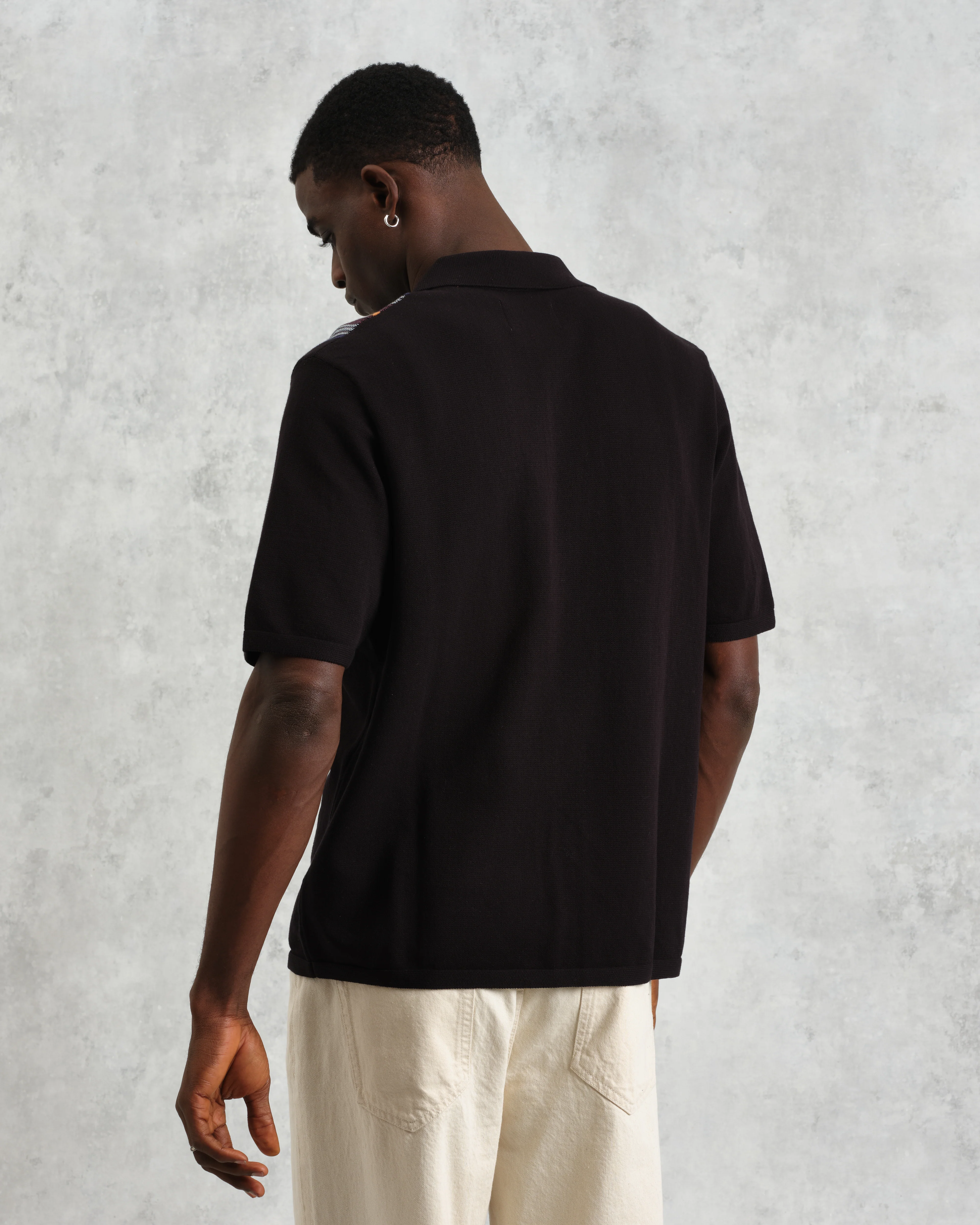 Ivy - Black And Multicolour Striped Cotton Polo Shirt - Image 7