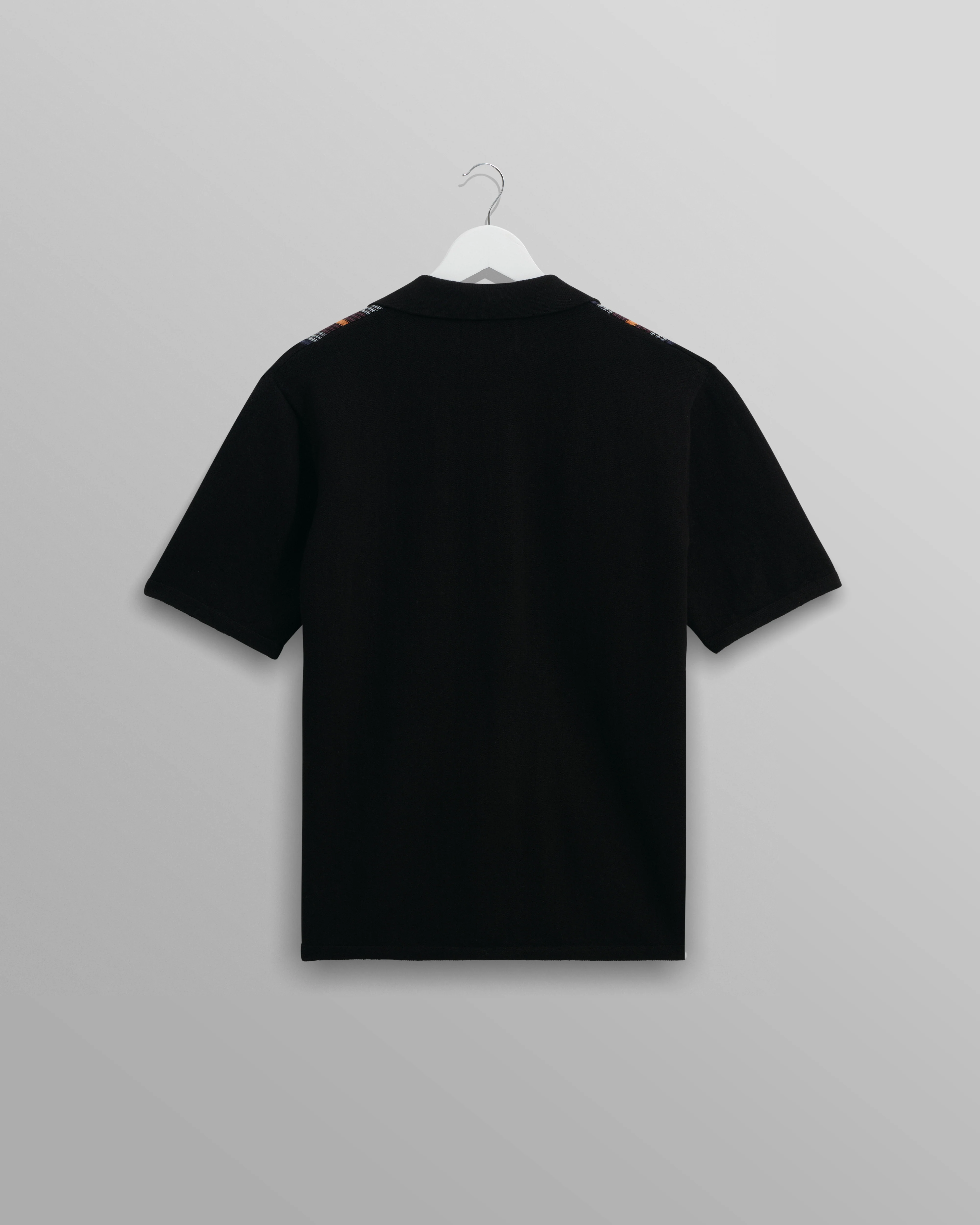 Ivy - Black And Multicolour Striped Cotton Polo Shirt - Image 9