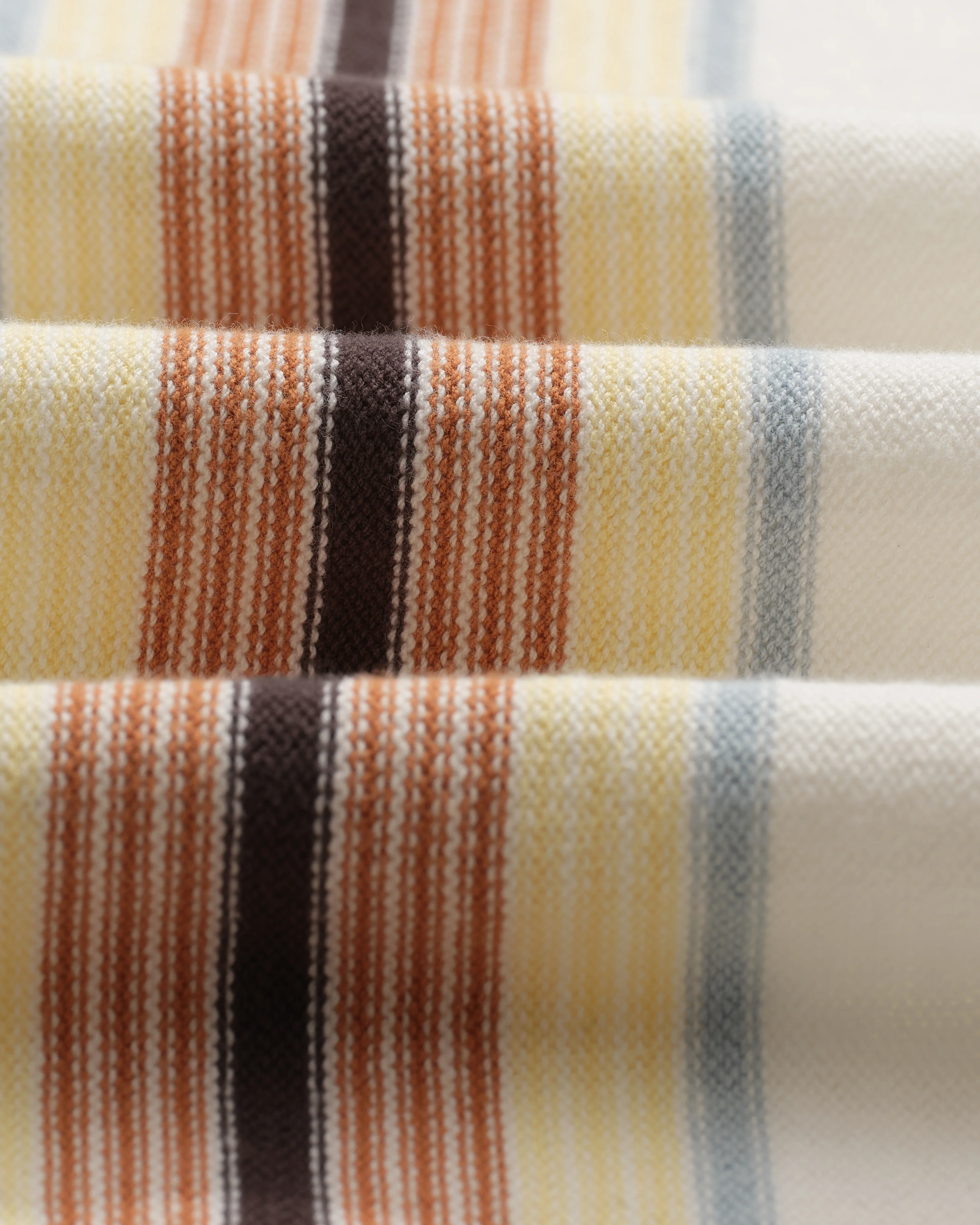 Ivy - Ecru And Multicolour Striped Cotton Polo Shirt - Image 10