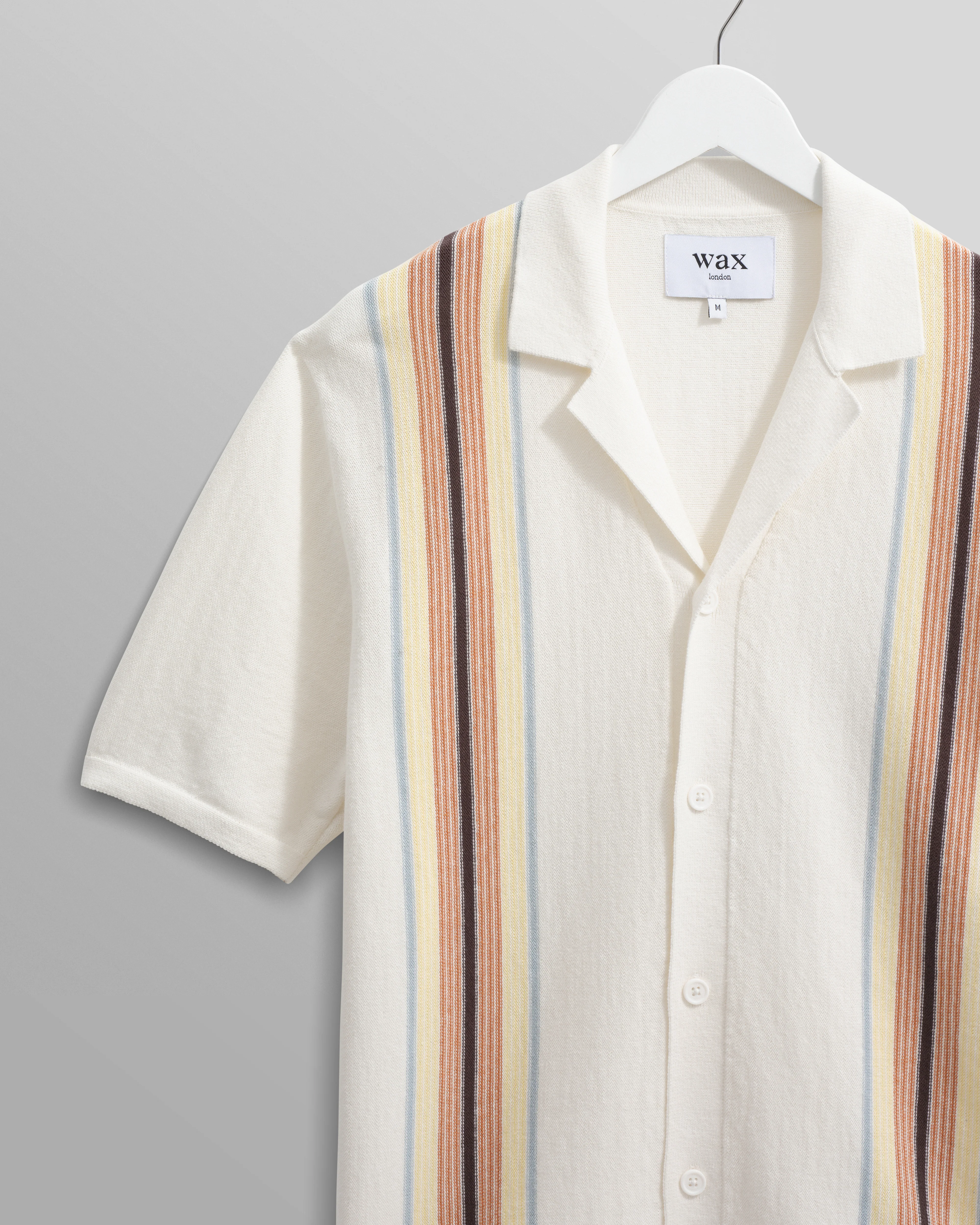 Ivy - Ecru And Multicolour Striped Cotton Polo Shirt - Image 8