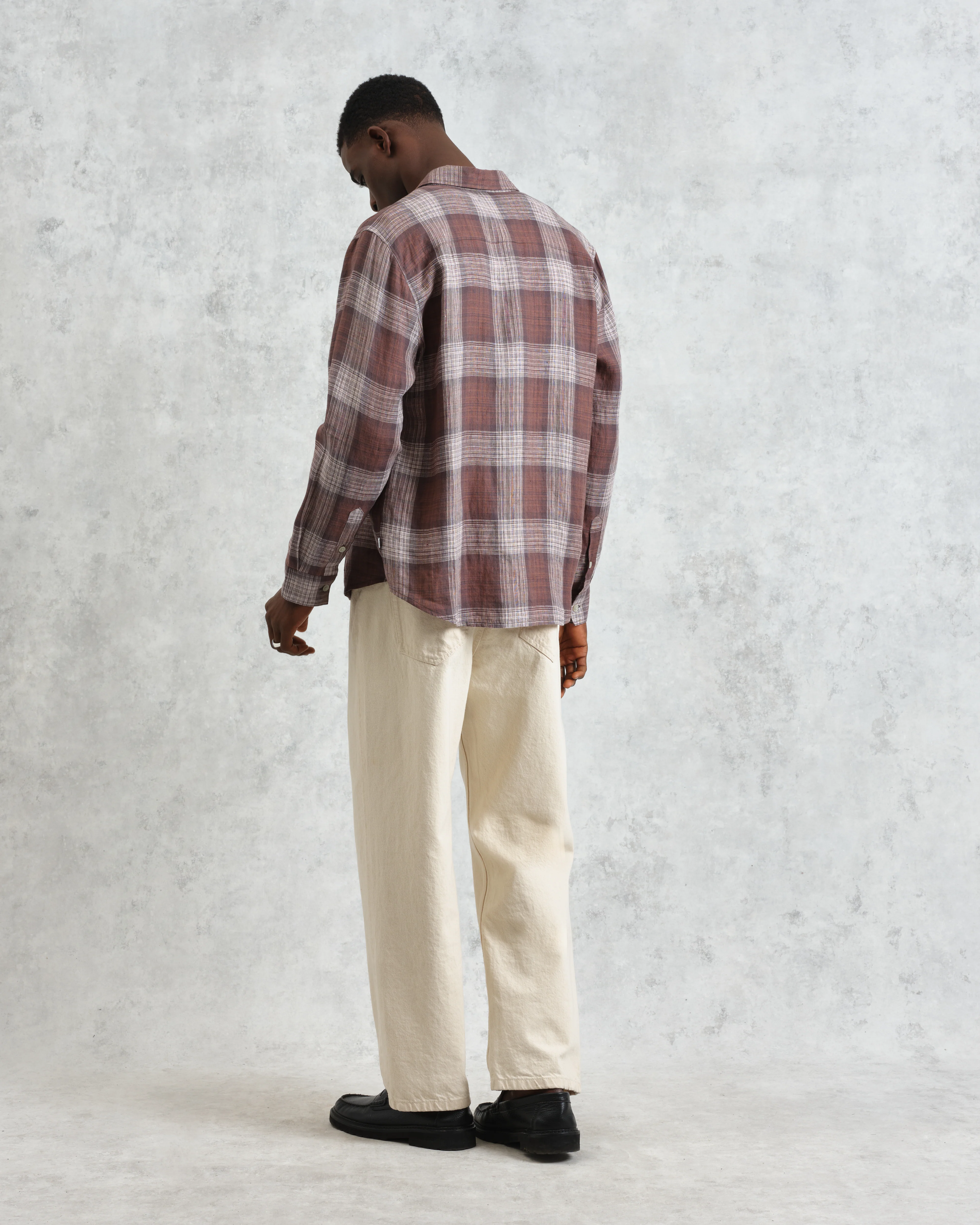Jaunt - Brown Check Linen Shirt - Image 6