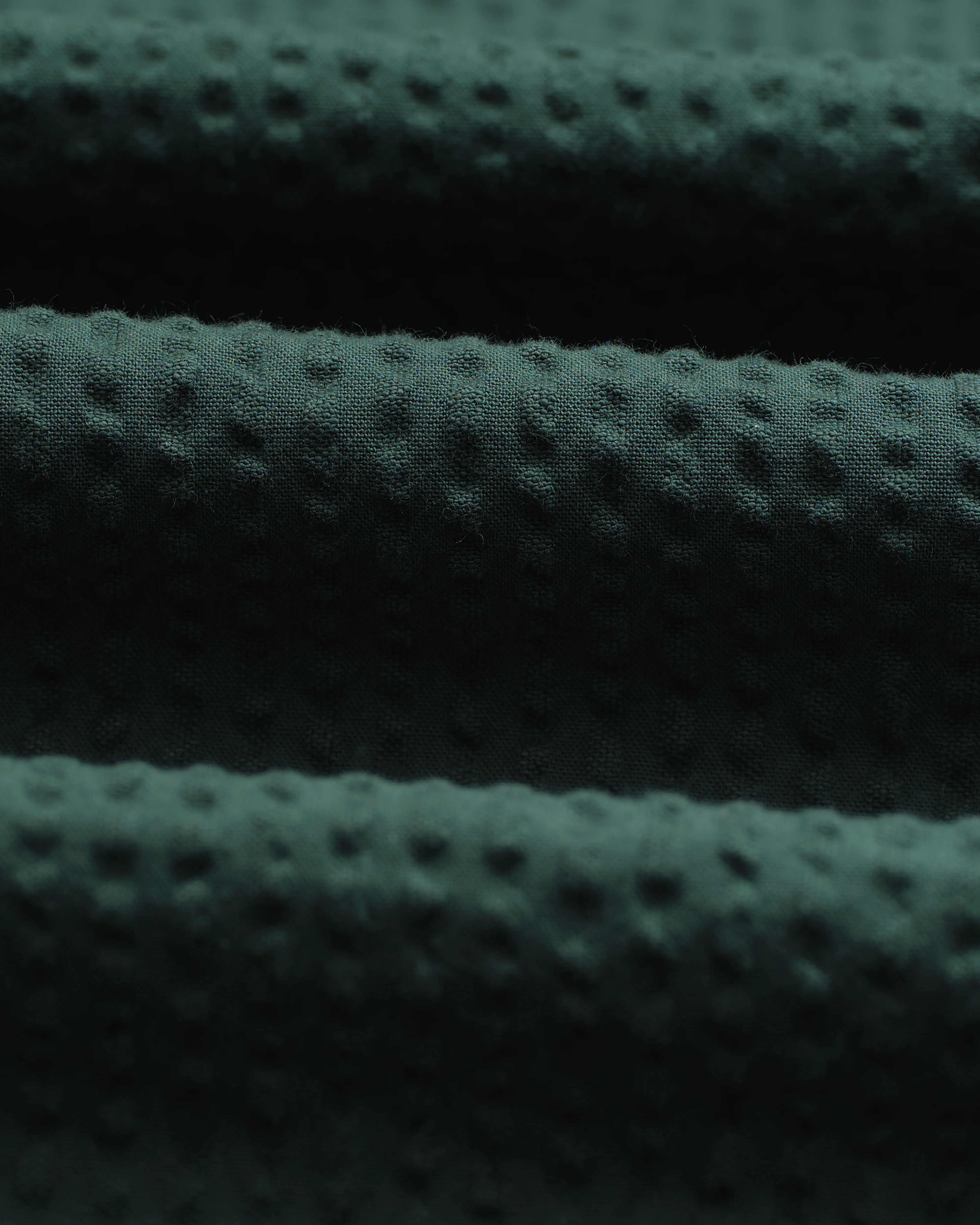 Keats - Forest Green Cotton Seersucker Short-Sleeve Shirt - Image 4