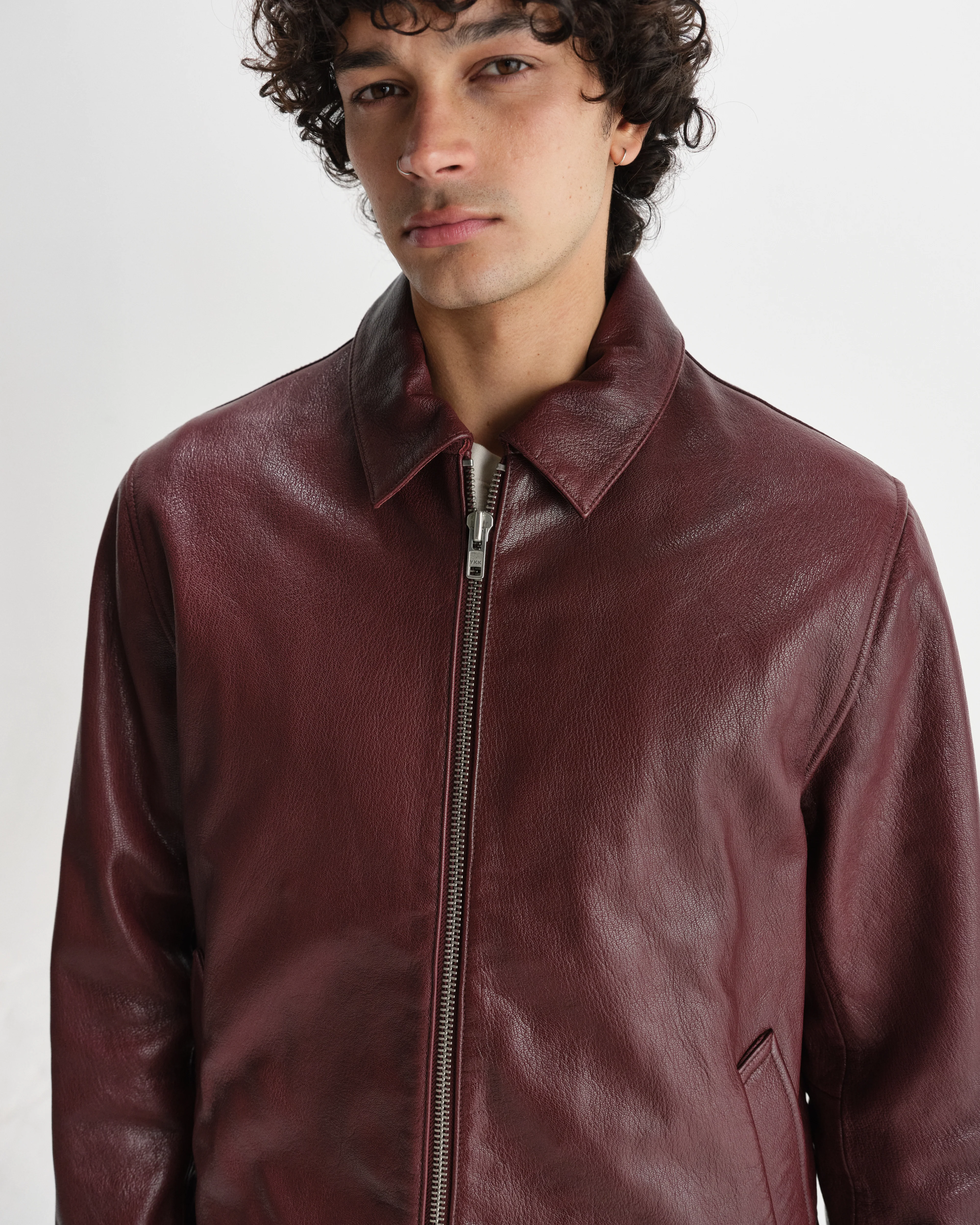 Kendal - Cherry Leather Jacket - Image 4