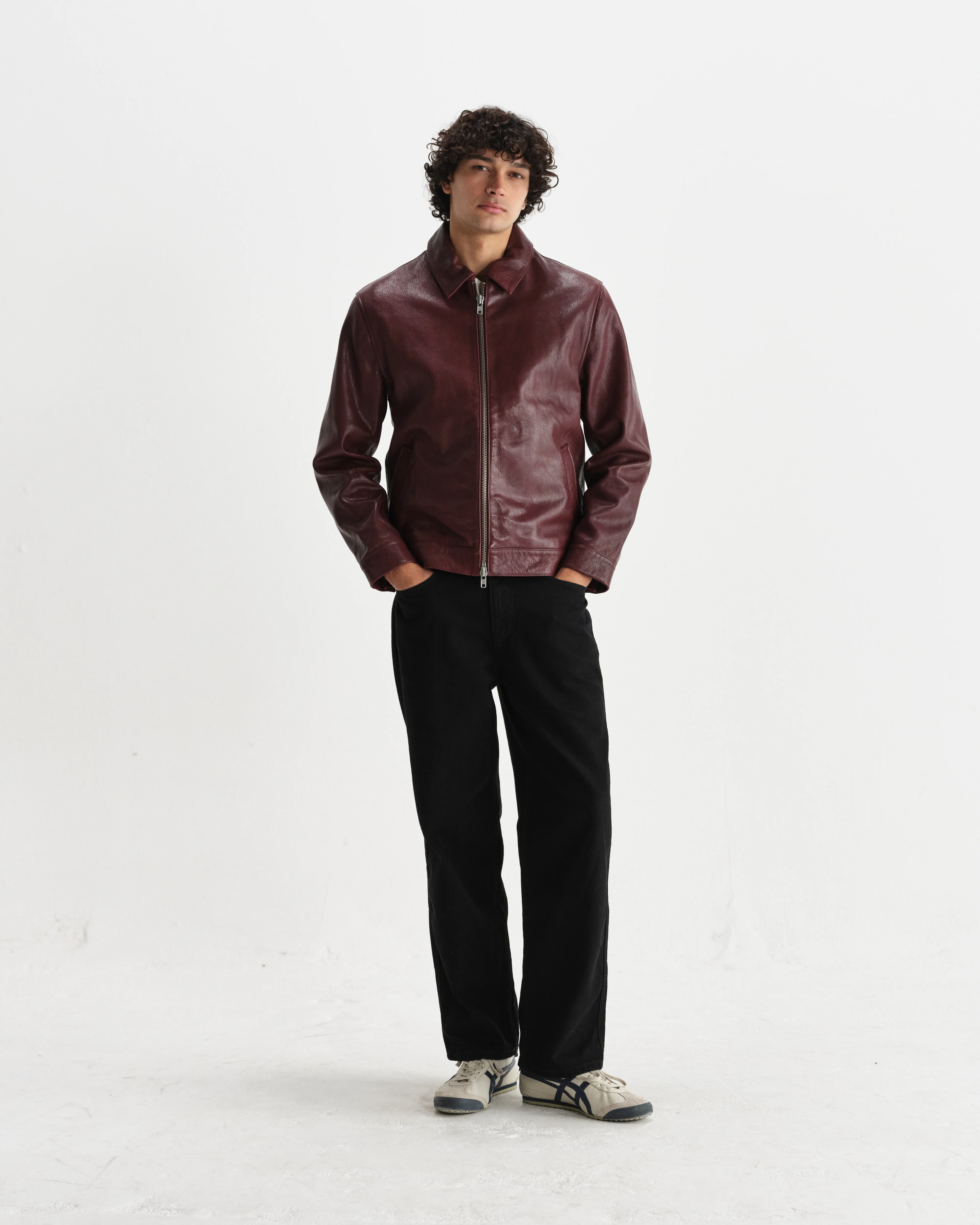 Kendal - Cherry Leather Jacket - Image 6