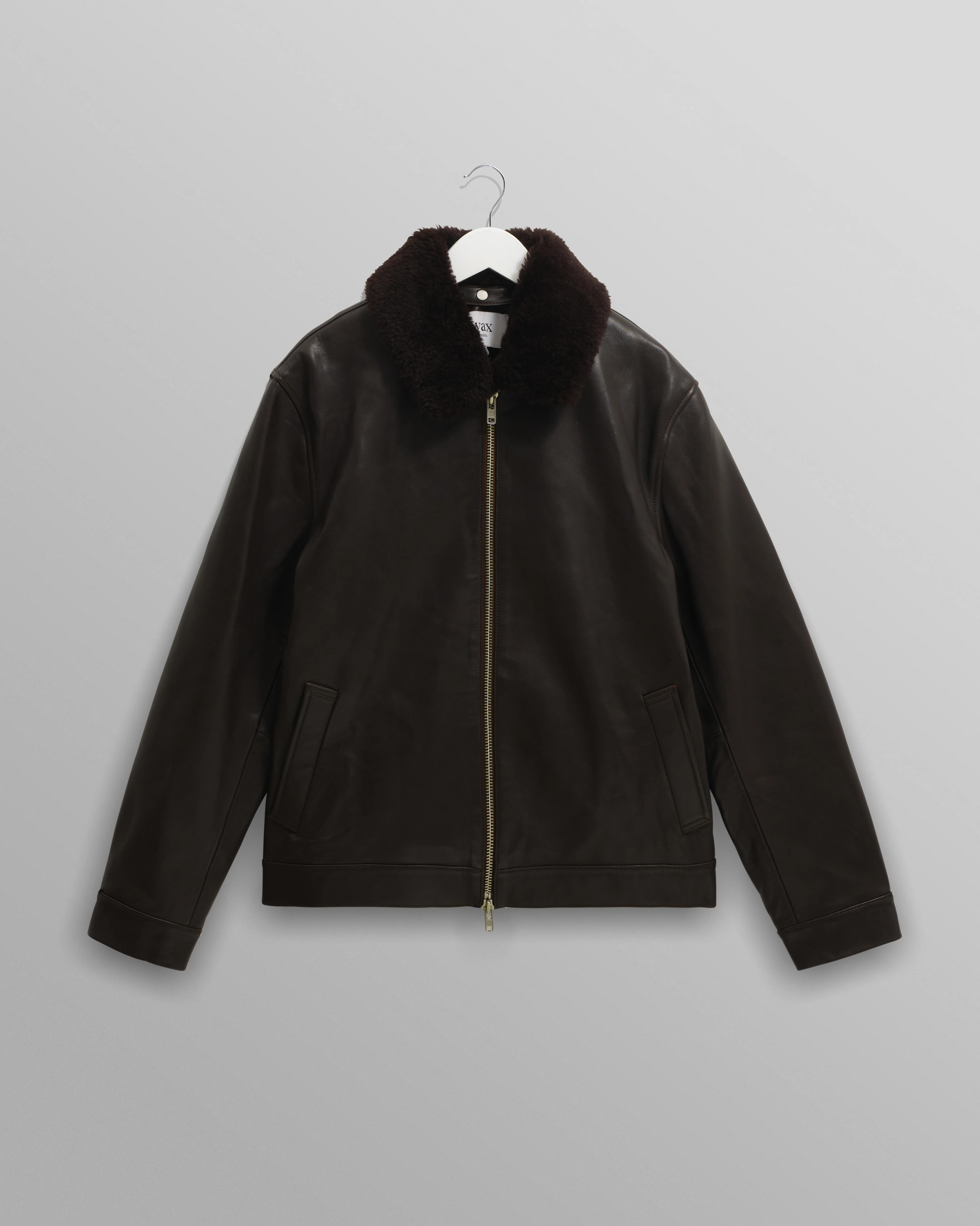 Kendal - Dark Brown Lamb Leather Flight Jacket