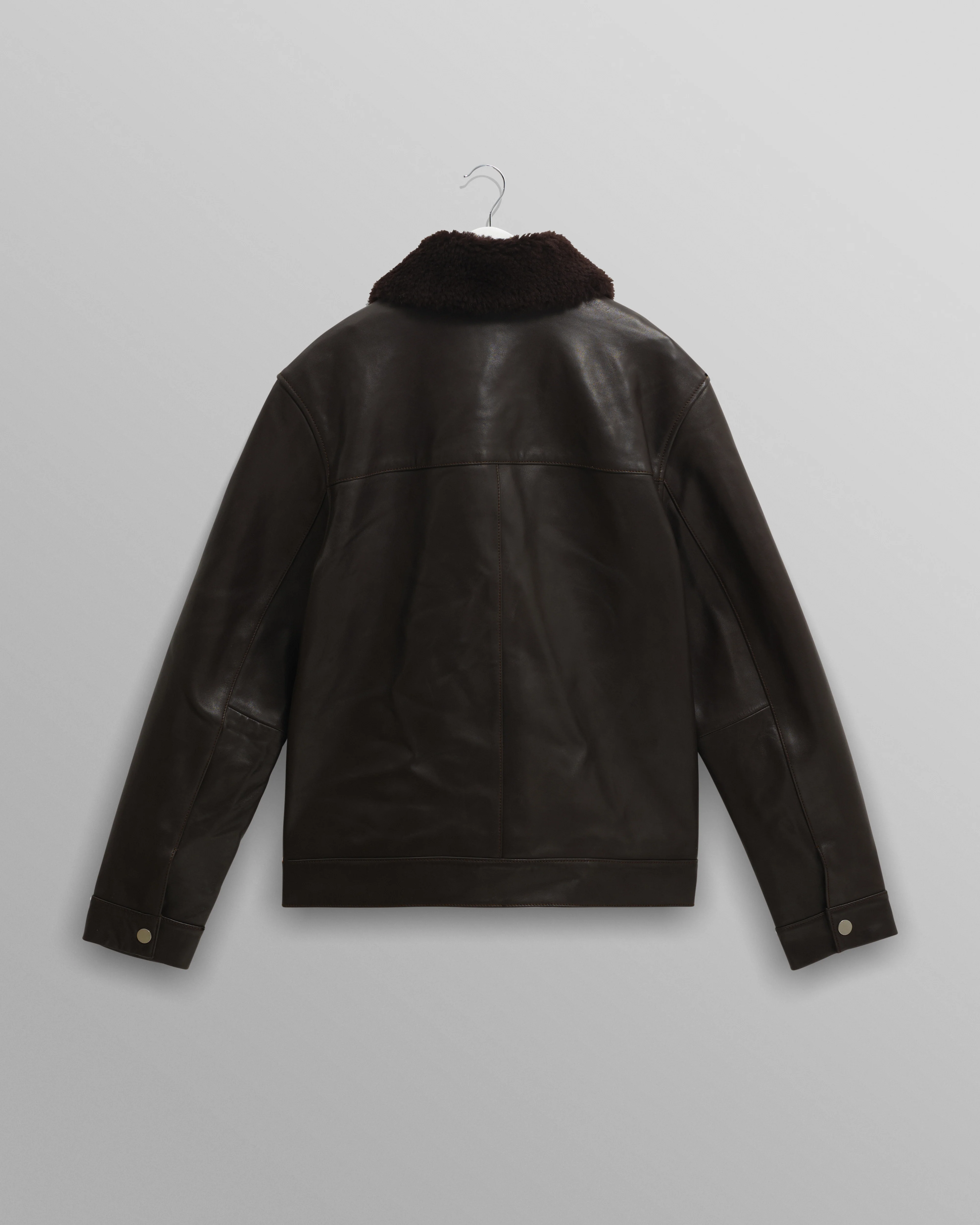 Kendal - Dark Brown Lamb Leather Flight Jacket - Image 11