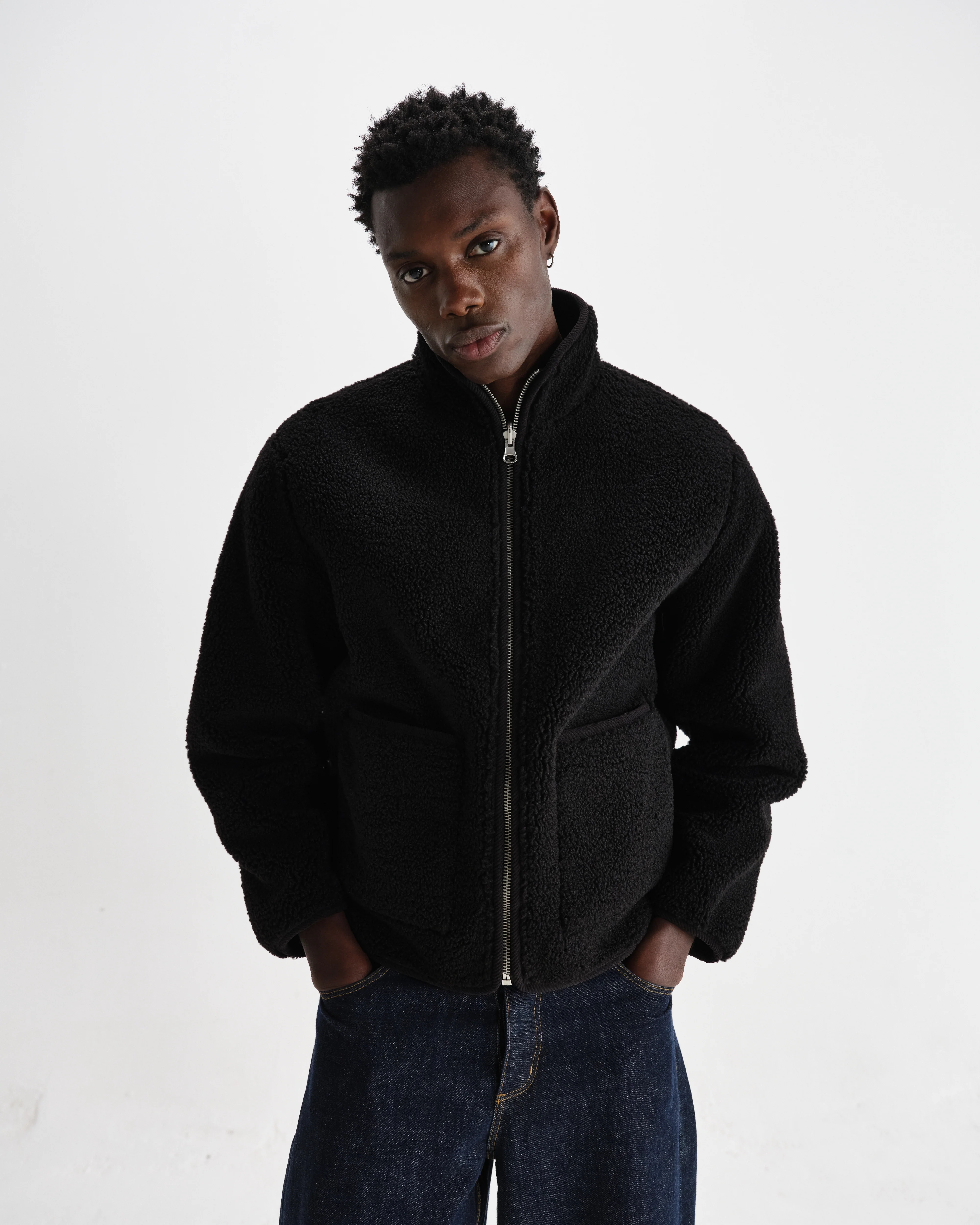 Killick - Black Reversible Corduroy Borg Jacket - Image 2