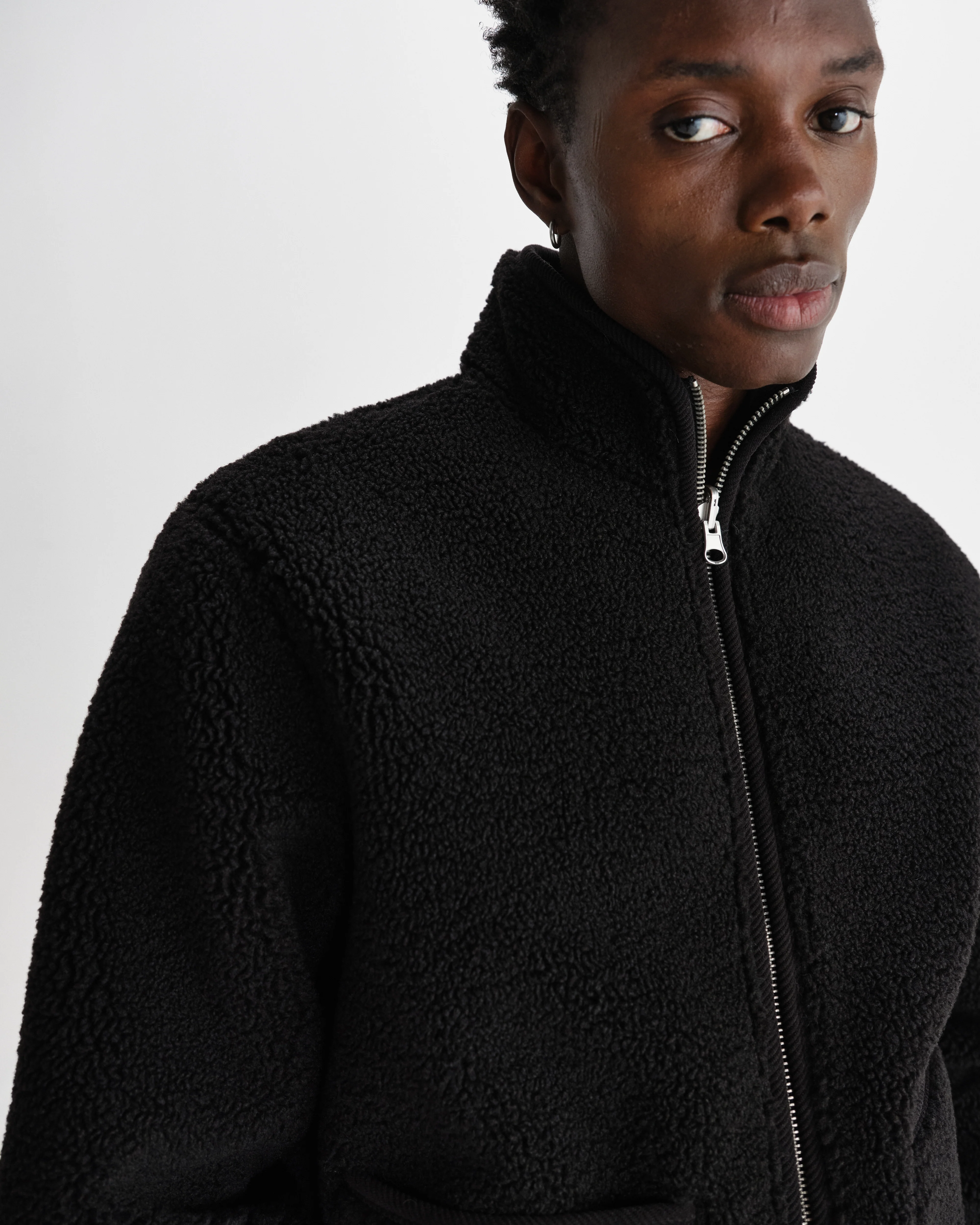 Killick - Black Reversible Corduroy Borg Jacket - Image 4