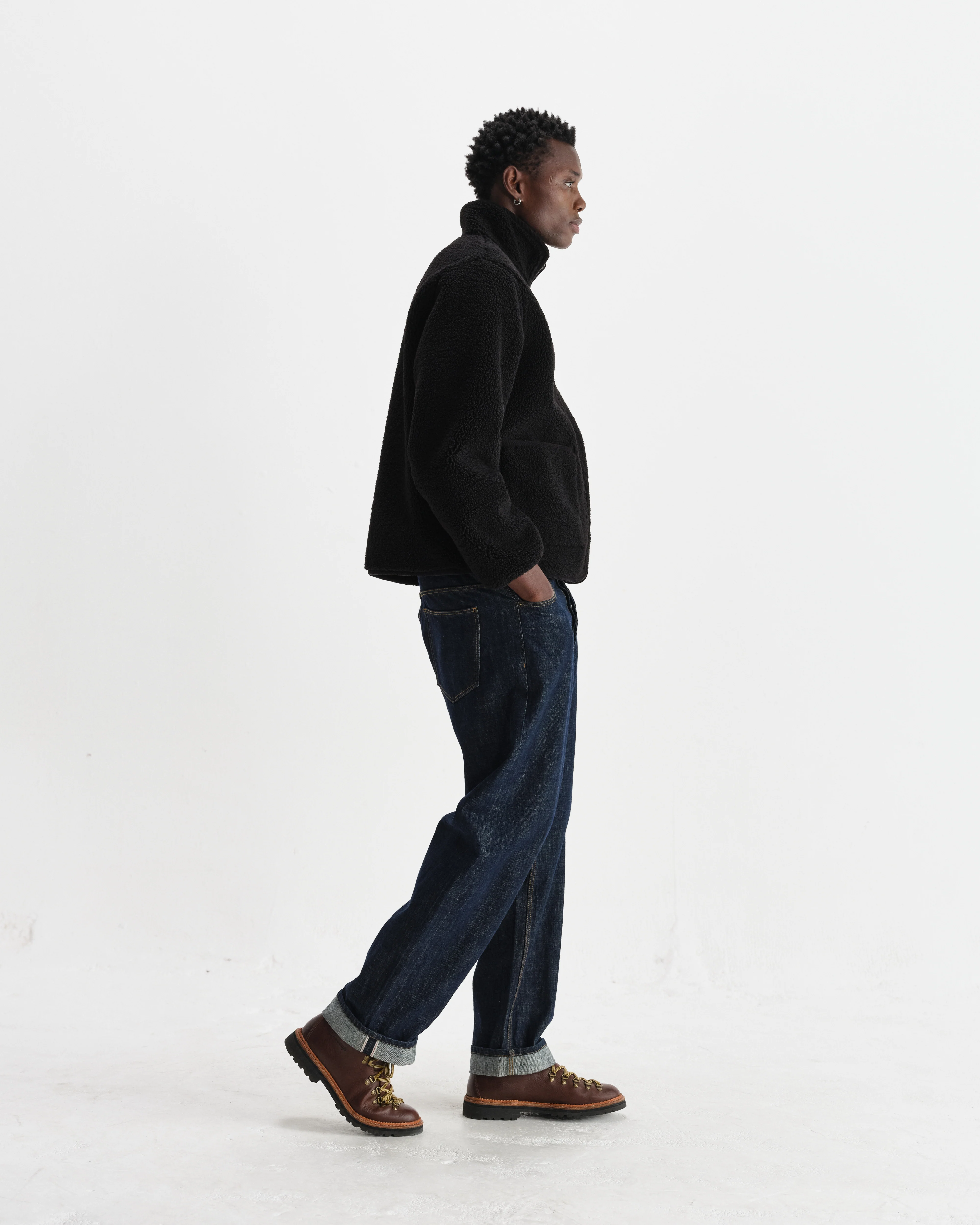 Killick - Black Reversible Corduroy Borg Jacket - Image 6