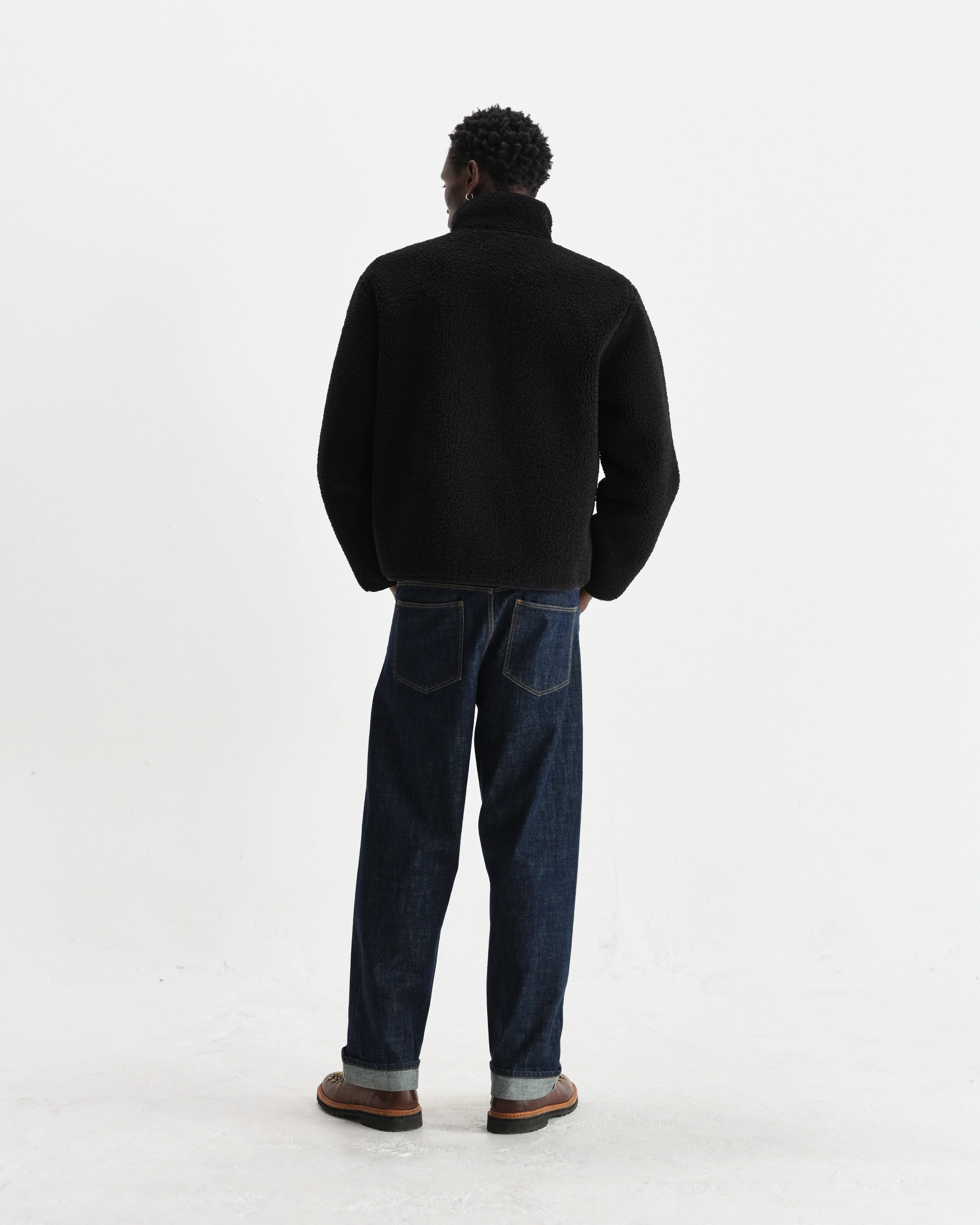 Killick - Black Reversible Corduroy Borg Jacket - Image 7