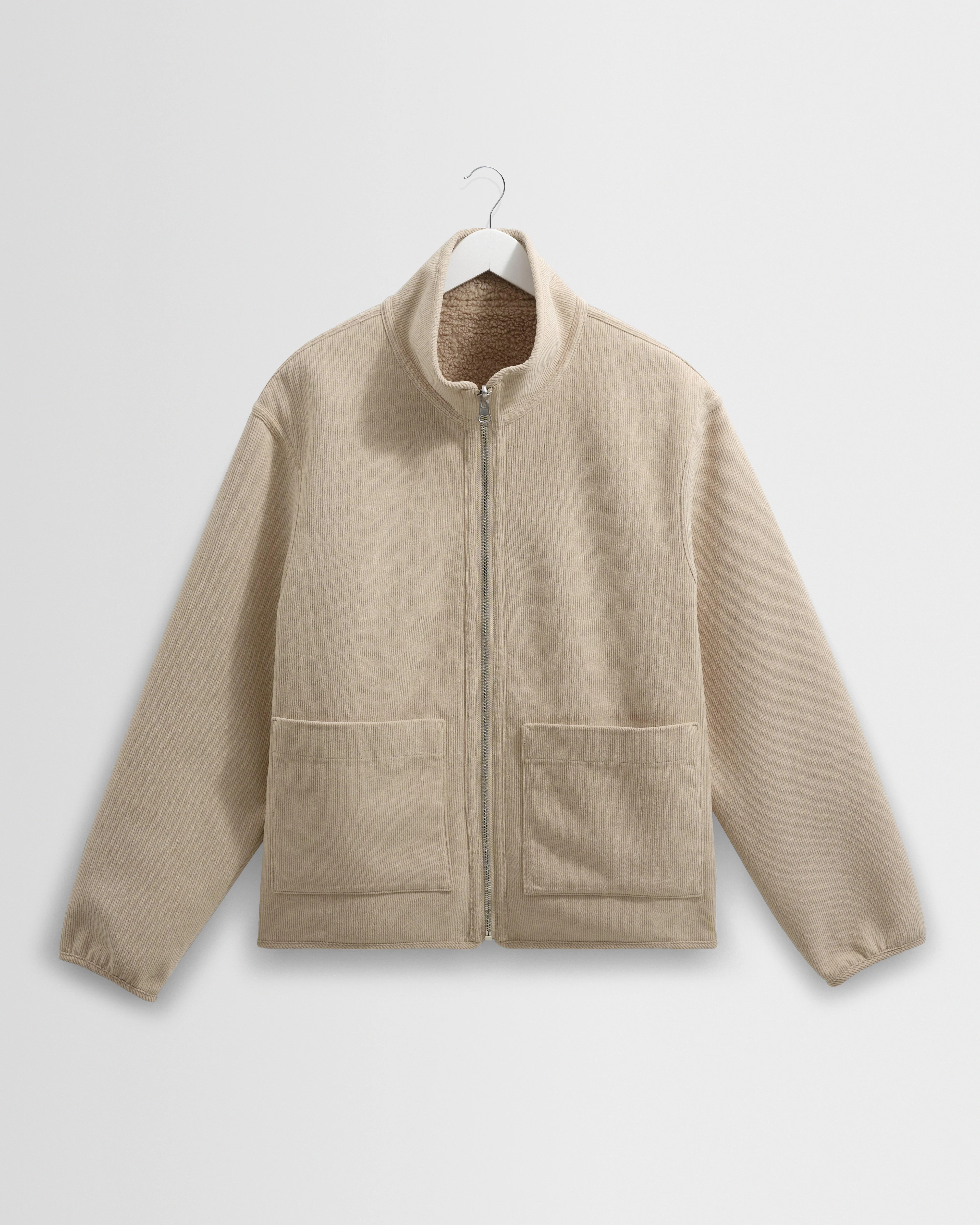 Killick - Natural Reversible Corduroy Borg Jacket - Image 8