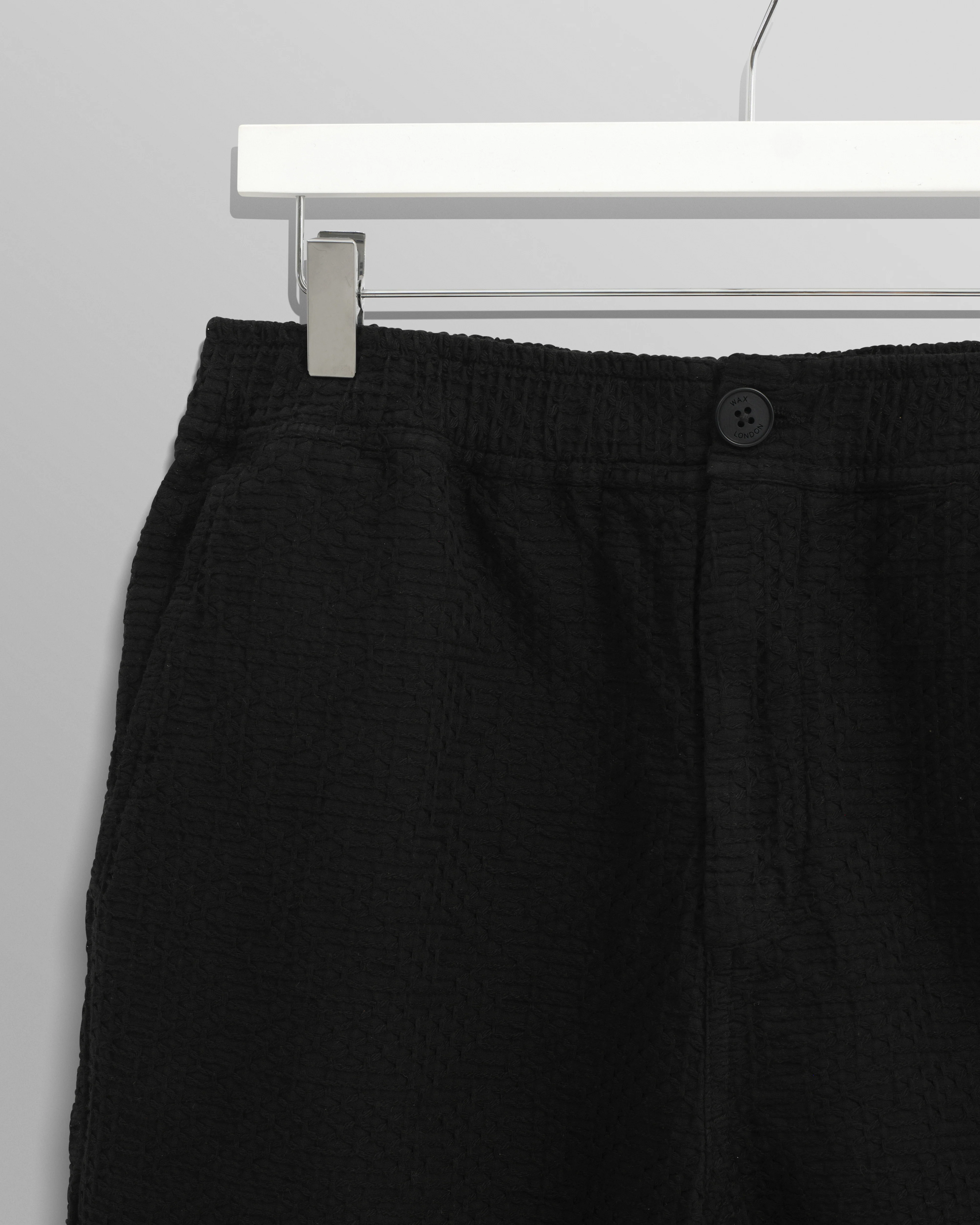 Kurt - Black Honeycomb Cotton Shorts - Image 8