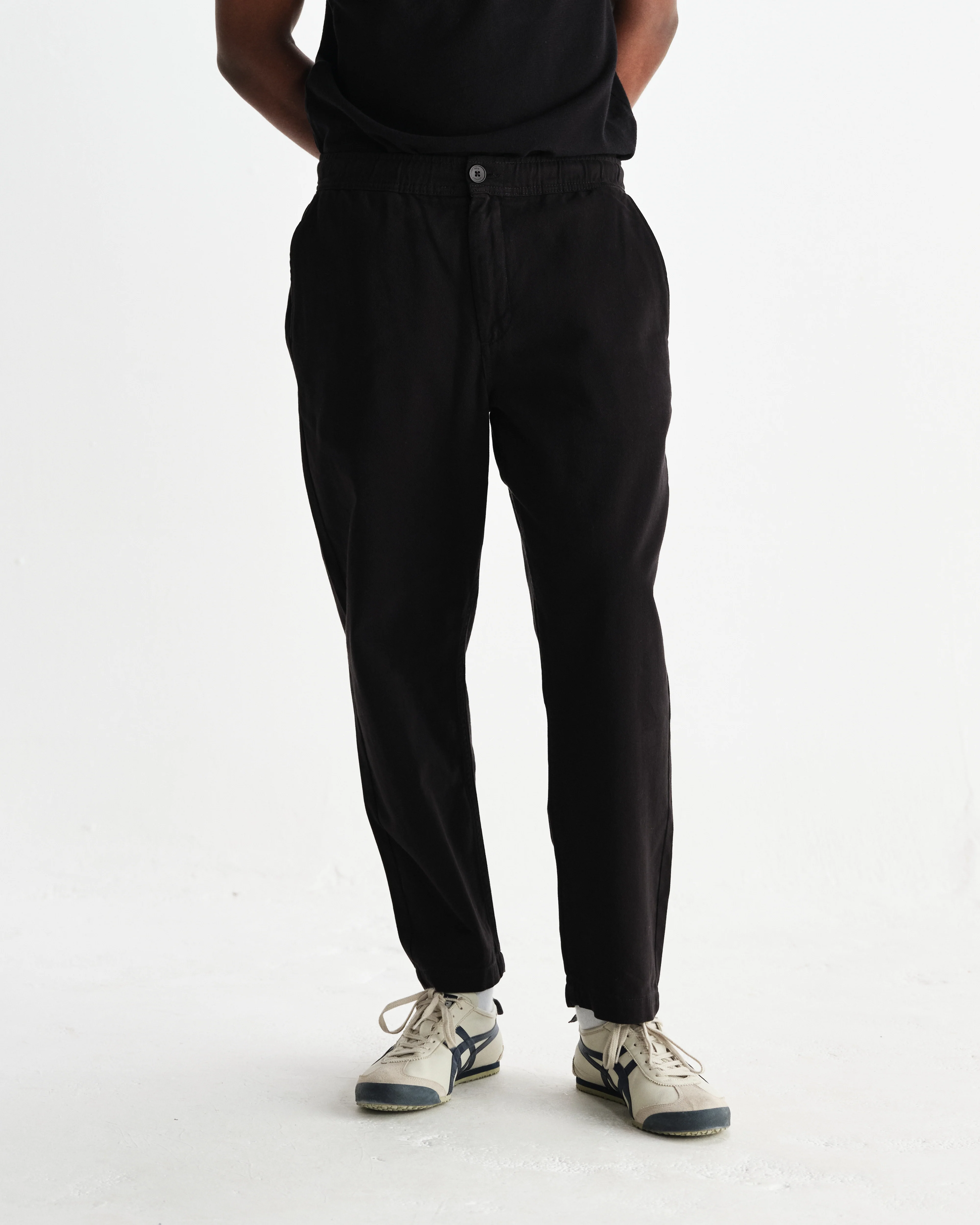 Kurt - Black Organic Cotton Trousers - Image 3