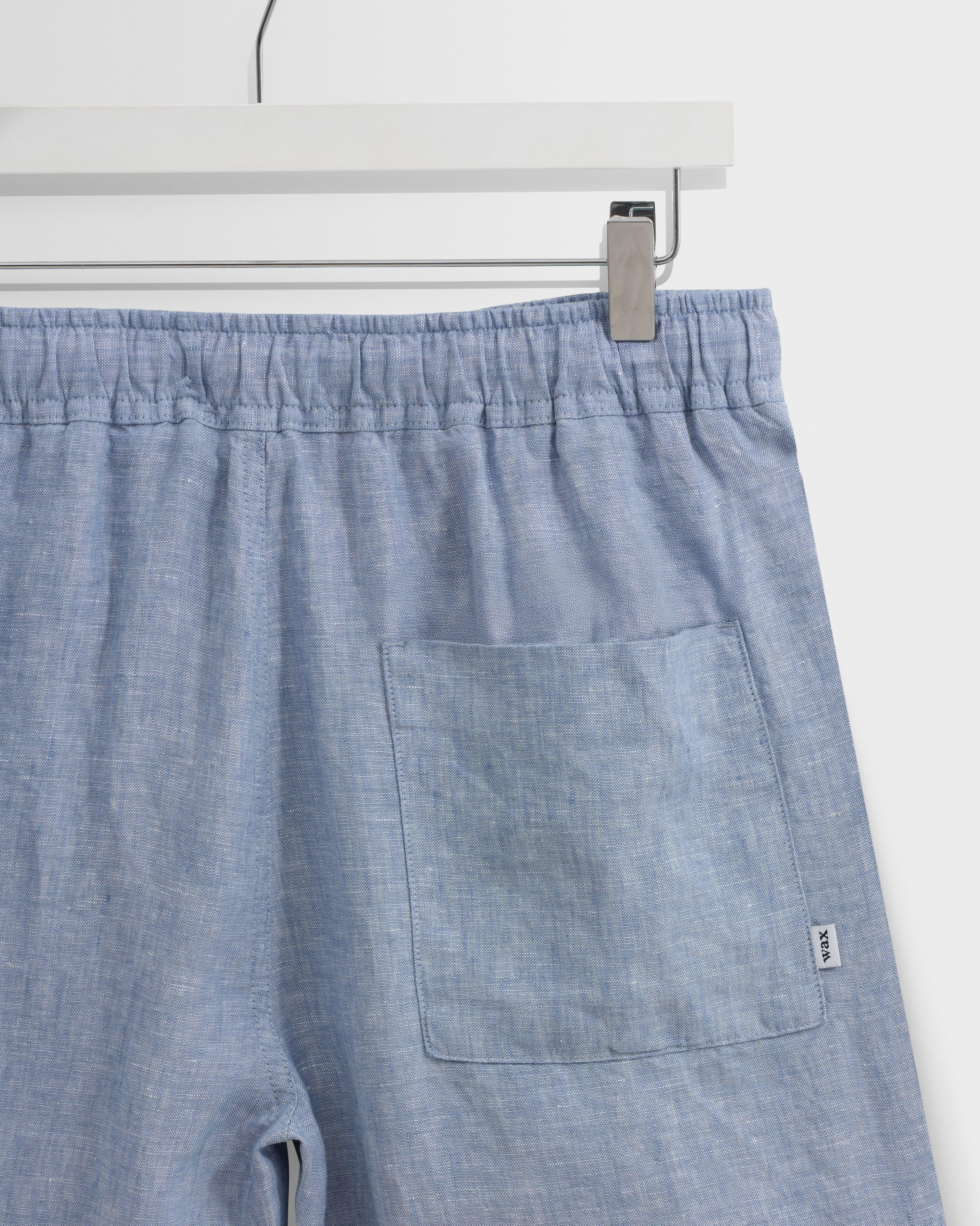 Kurt - Blue Two-Tone Linen Shorts - Image 11