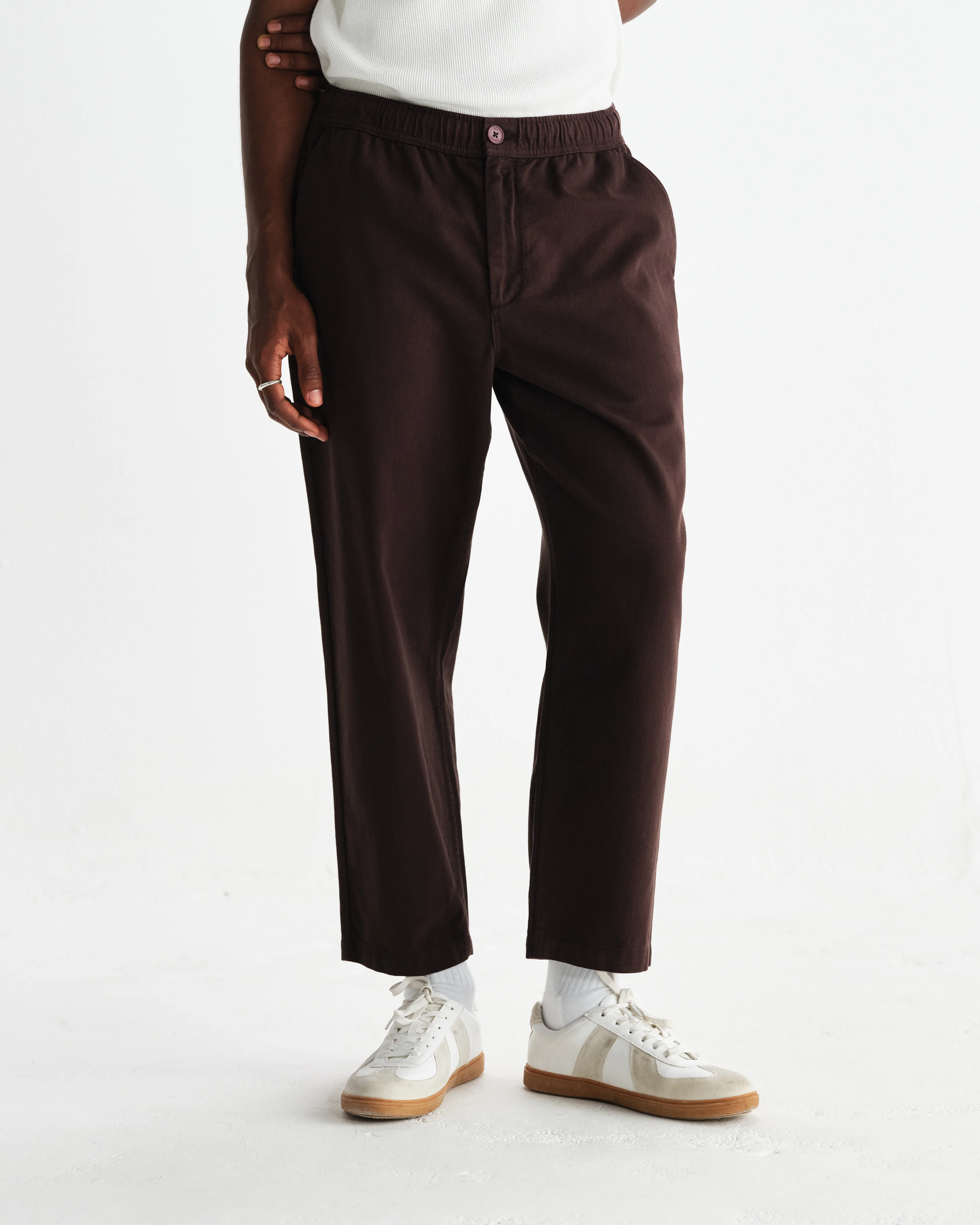 Kurt - Dark Brown Organic Cotton Trousers - Image 3