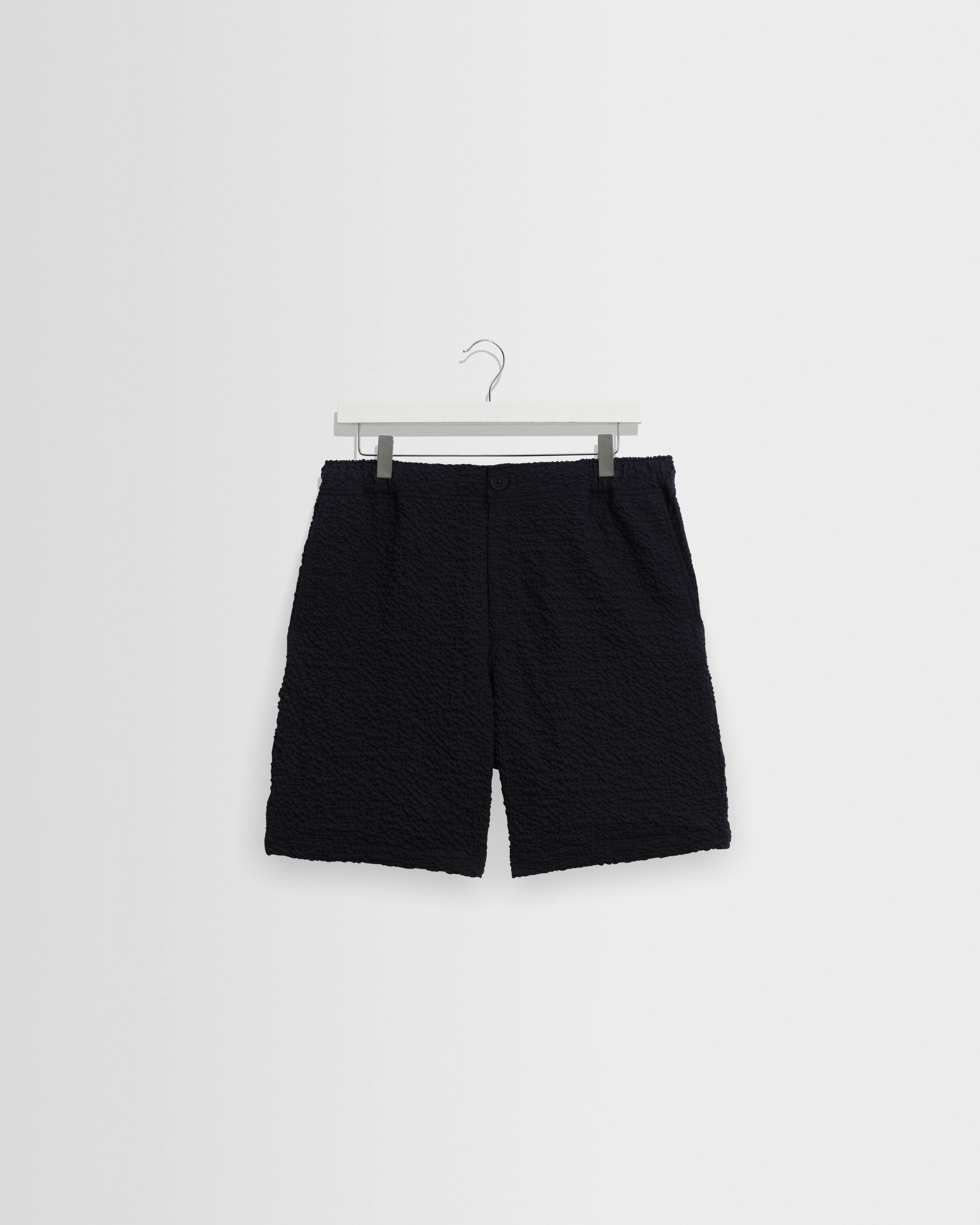 Kurt - Dark Navy Jumbo Seersucker Shorts