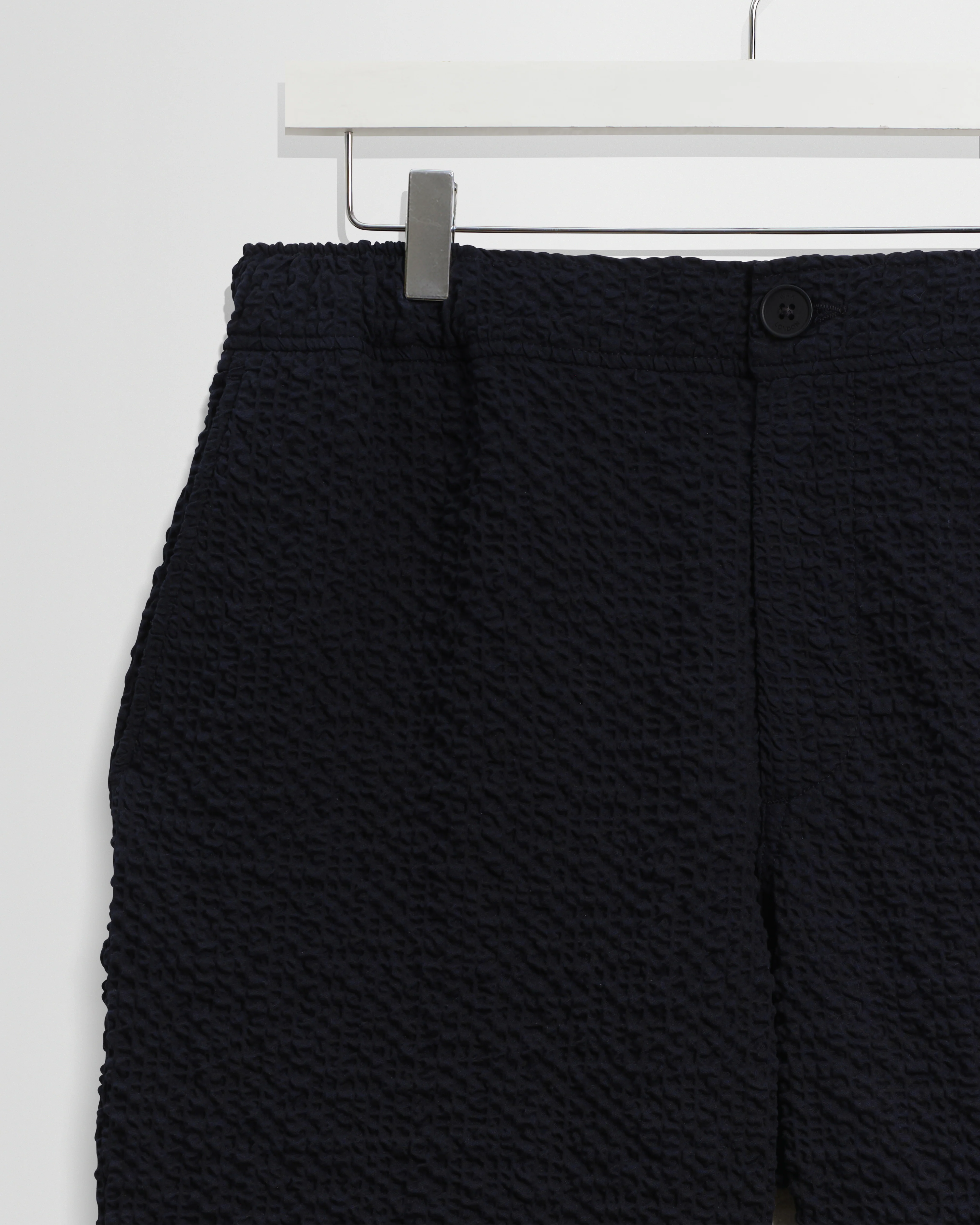 Kurt - Dark Navy Jumbo Seersucker Shorts - Image 6
