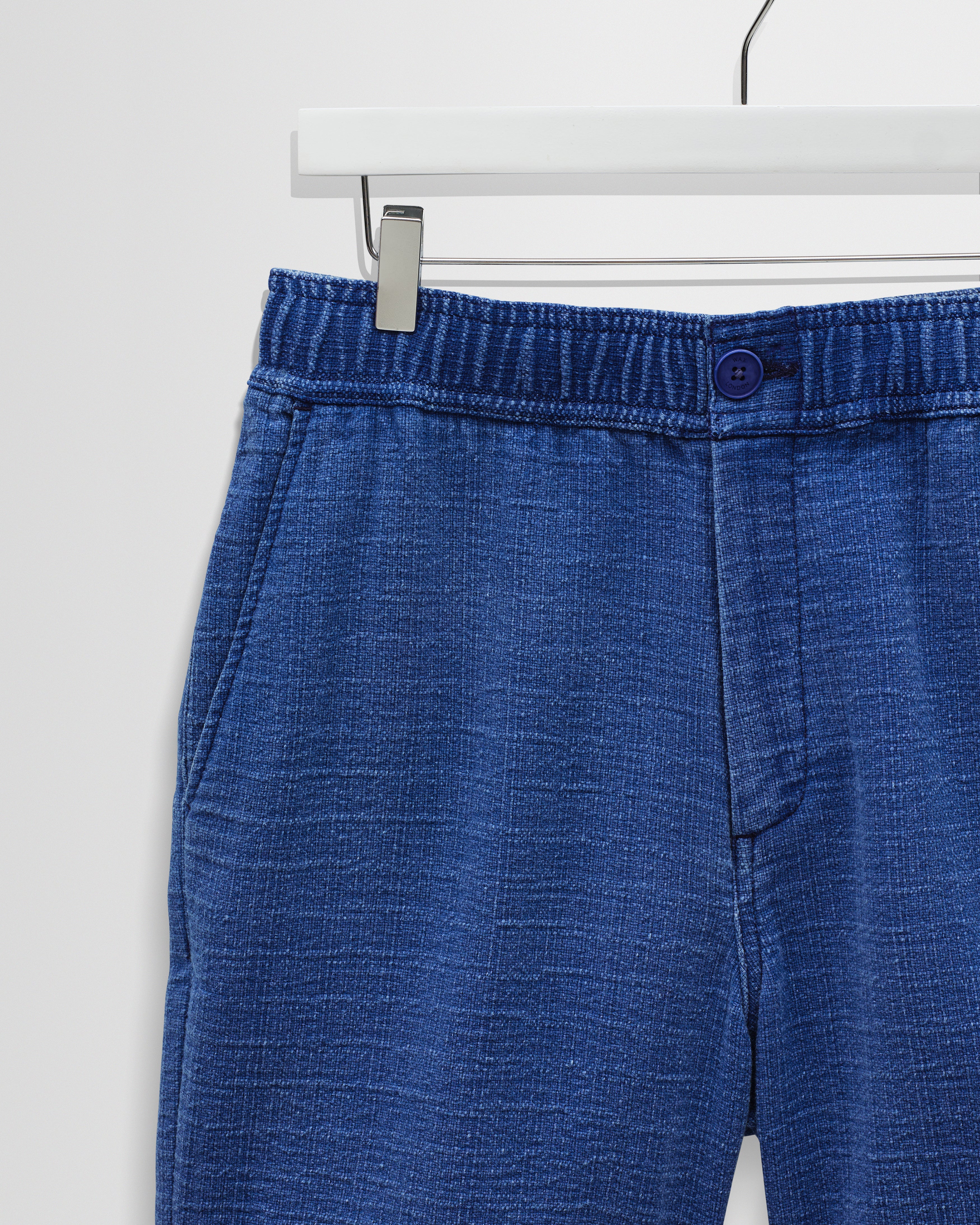Kurt - Indigo Dobby Textured Organic Cotton Shorts - Image 6