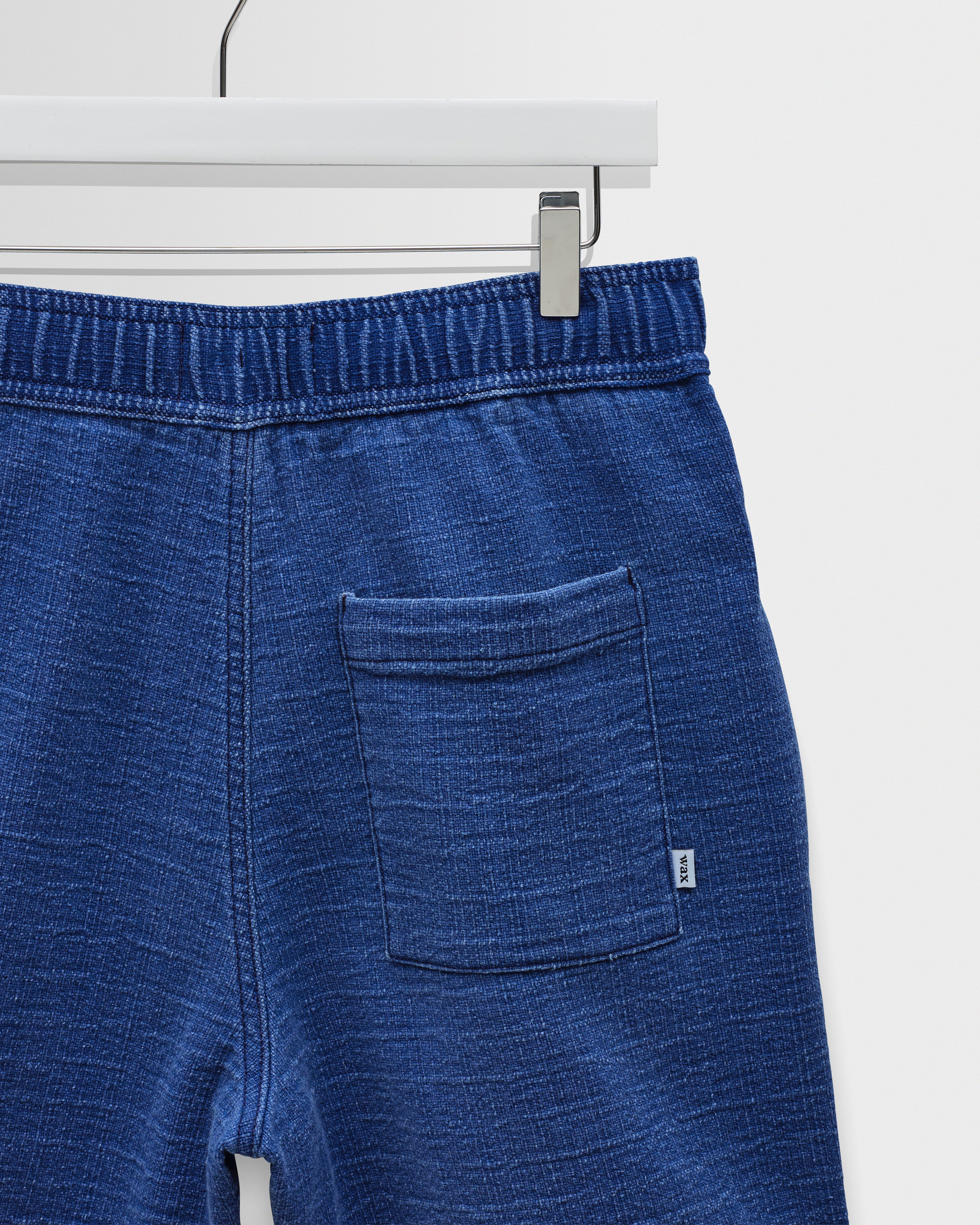 Kurt - Indigo Dobby Textured Organic Cotton Shorts - Image 8