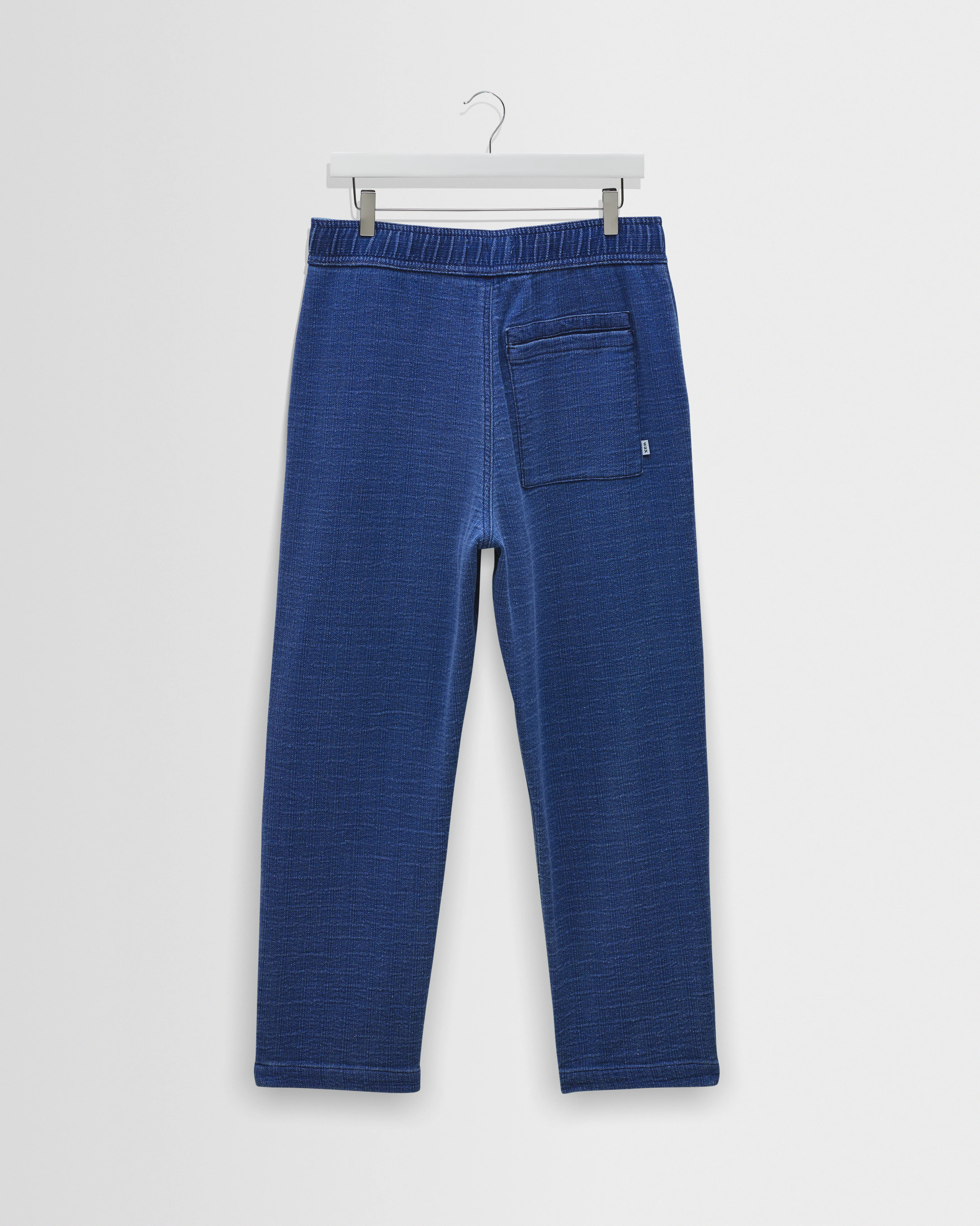 Kurt - Indigo Textured Organic Dobby Cotton Relaxed Fit Trousers - Image 7