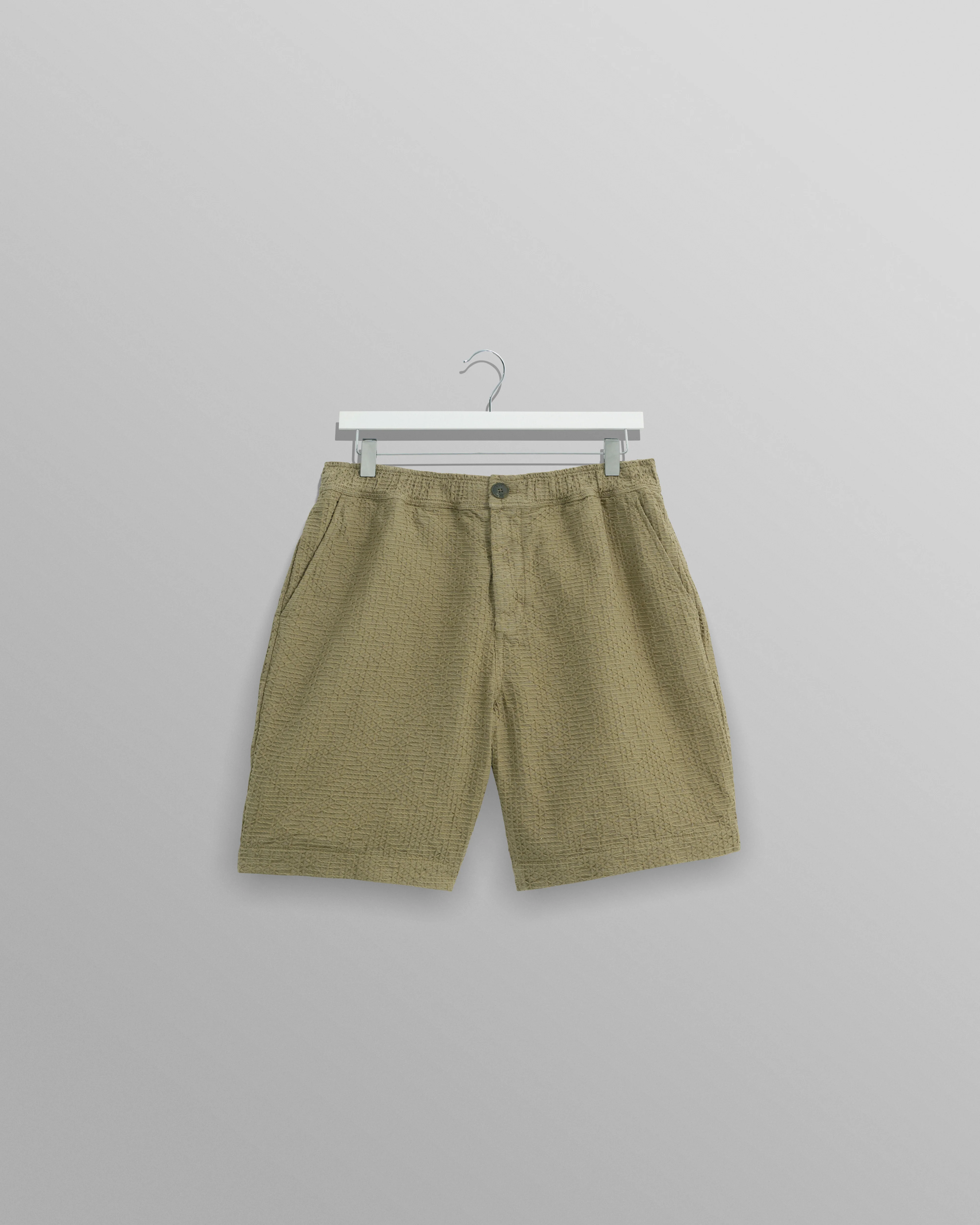 Kurt - Khaki Honeycomb Cotton Shorts