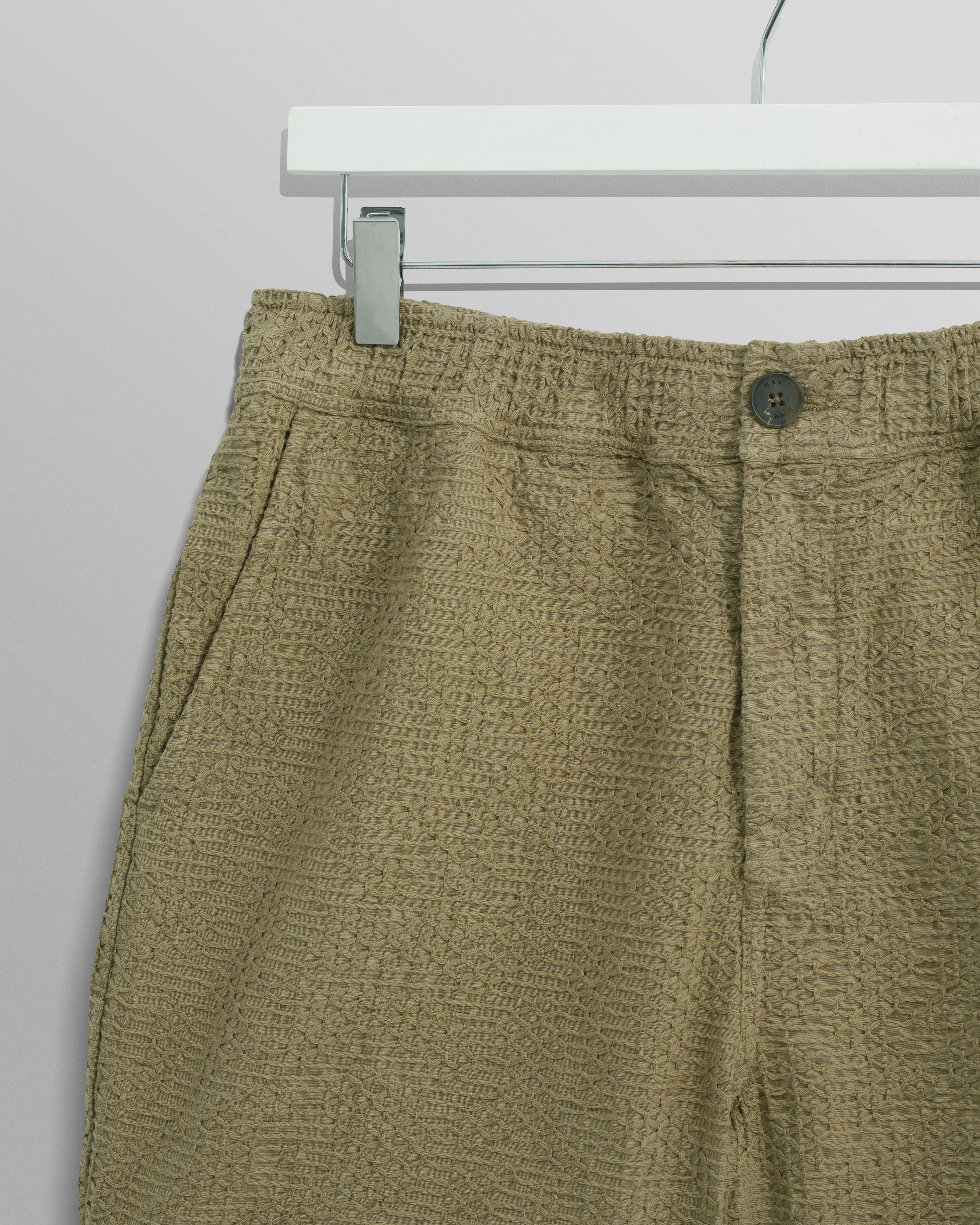 Kurt - Khaki Honeycomb Cotton Shorts - Image 8
