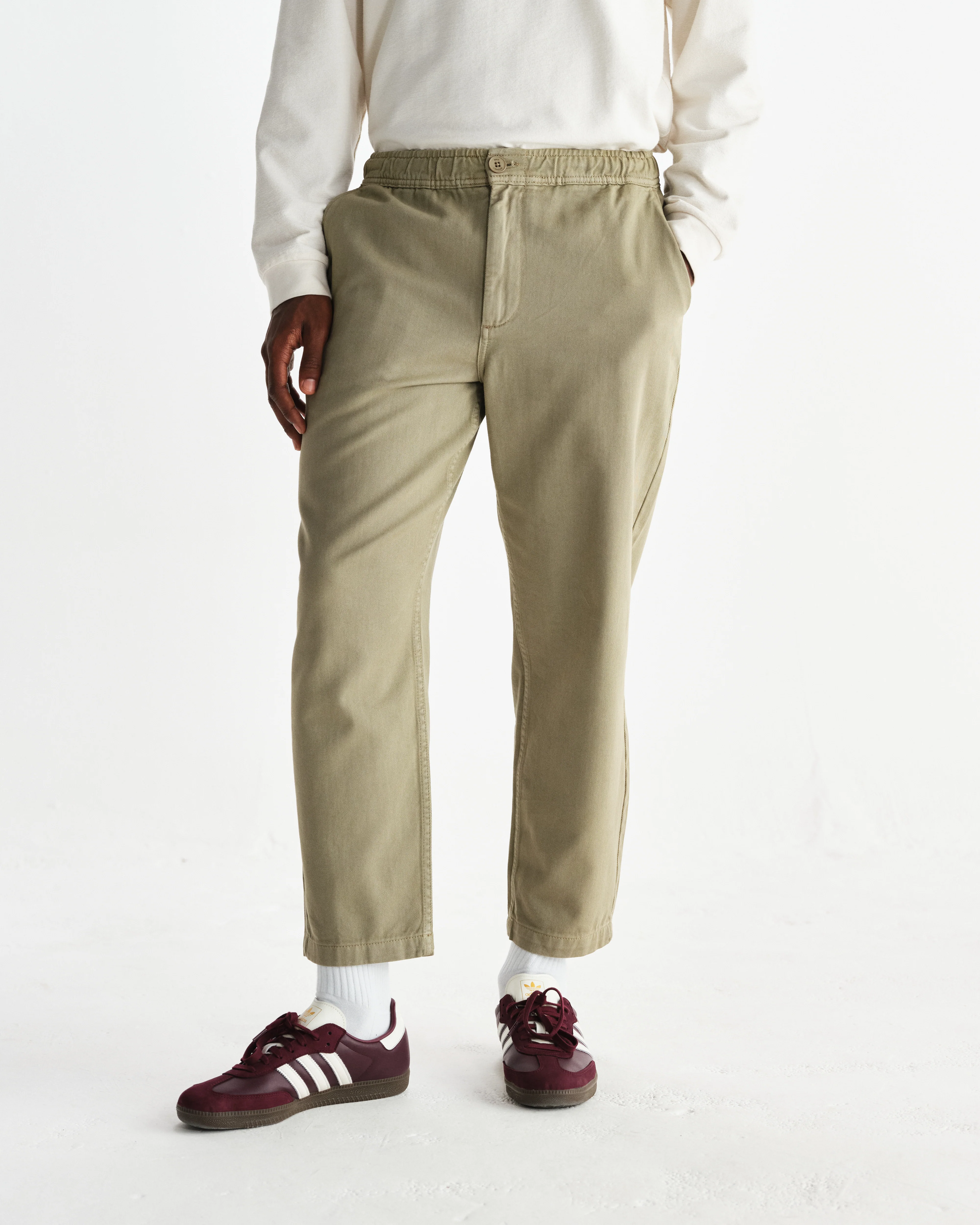 Kurt - Light Khaki Organic Cotton Trousers - Image 3