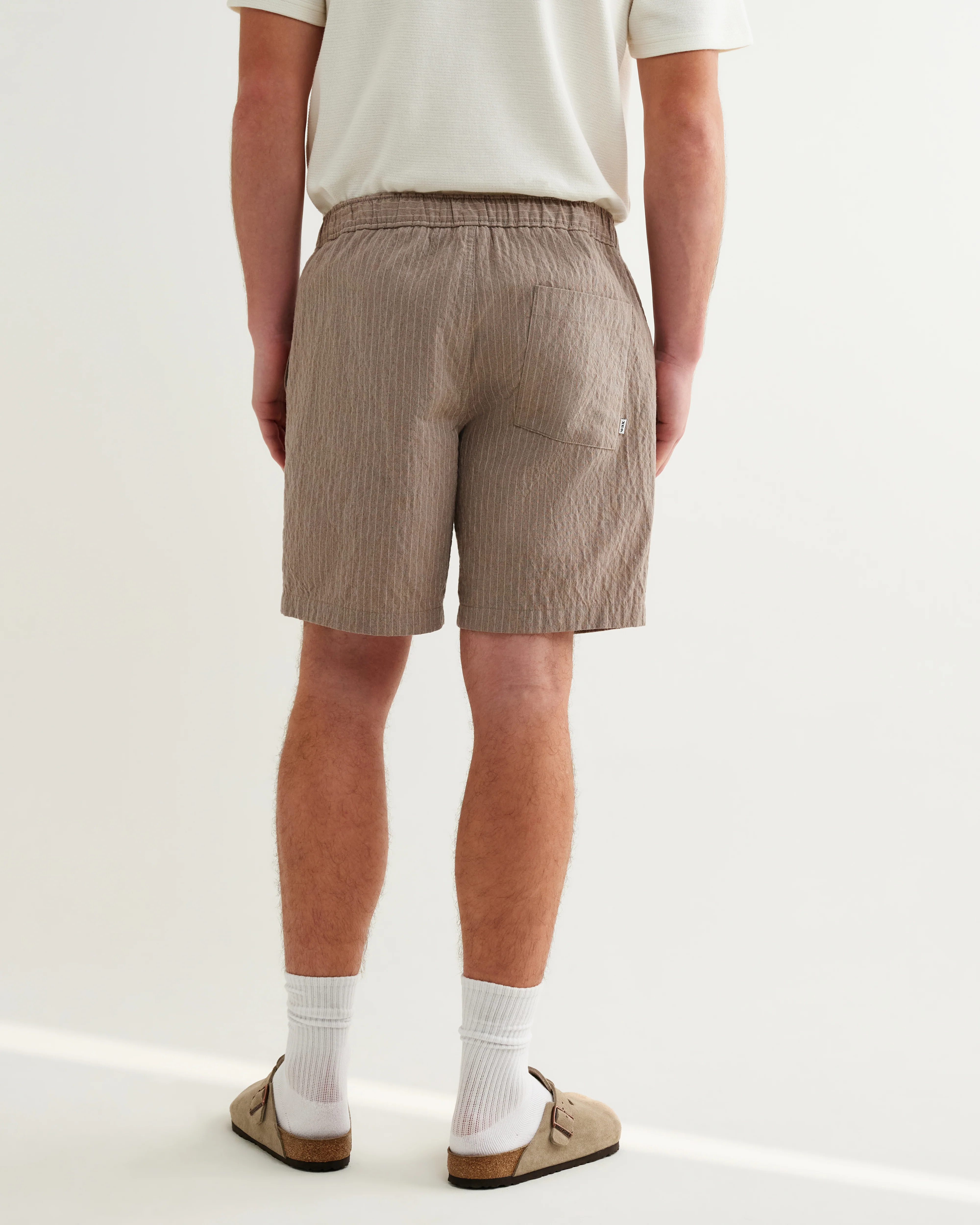 Kurt - Natural Chalk Stripe Shorts - Image 4