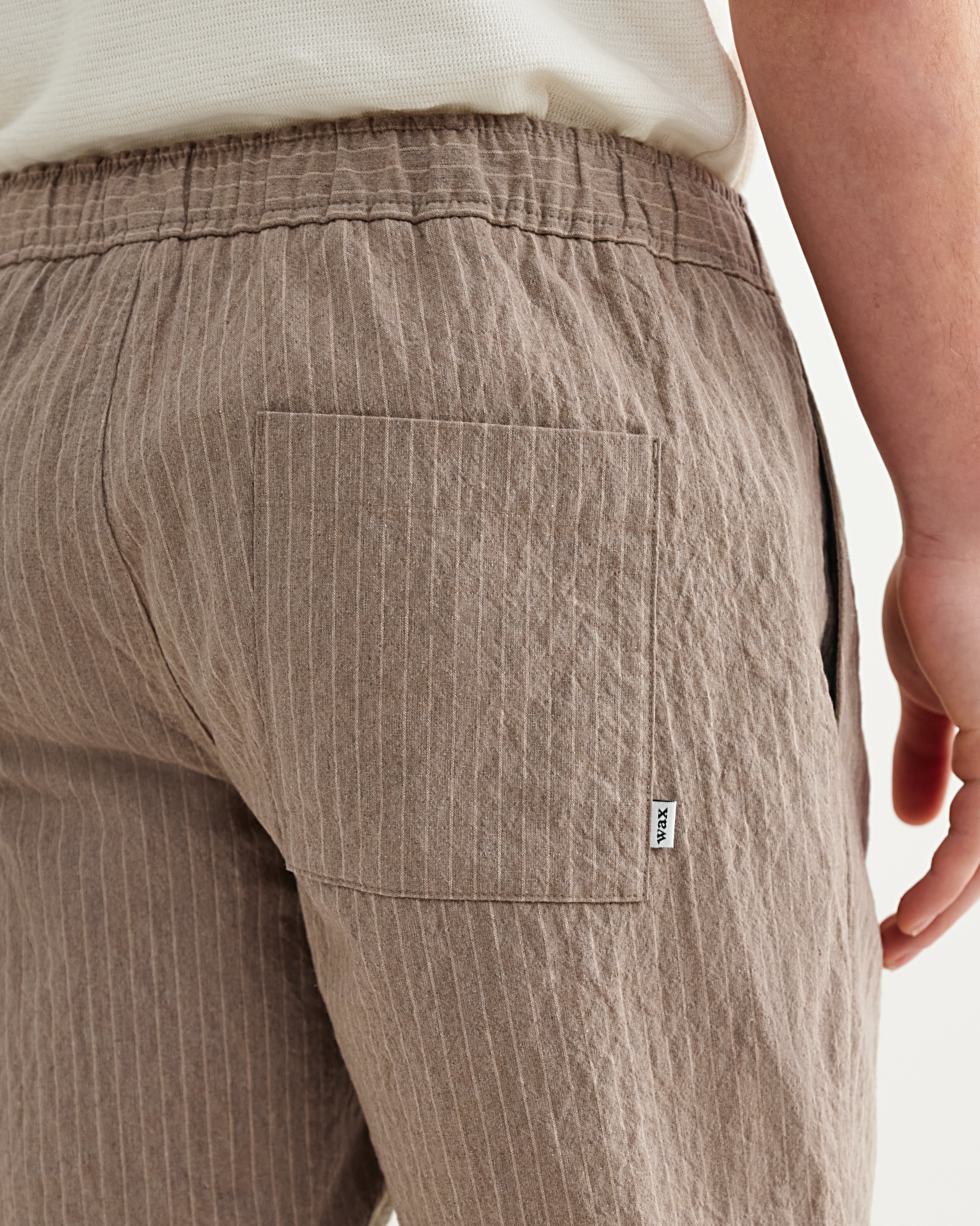 Kurt - Natural Chalk Stripe Shorts - Image 5