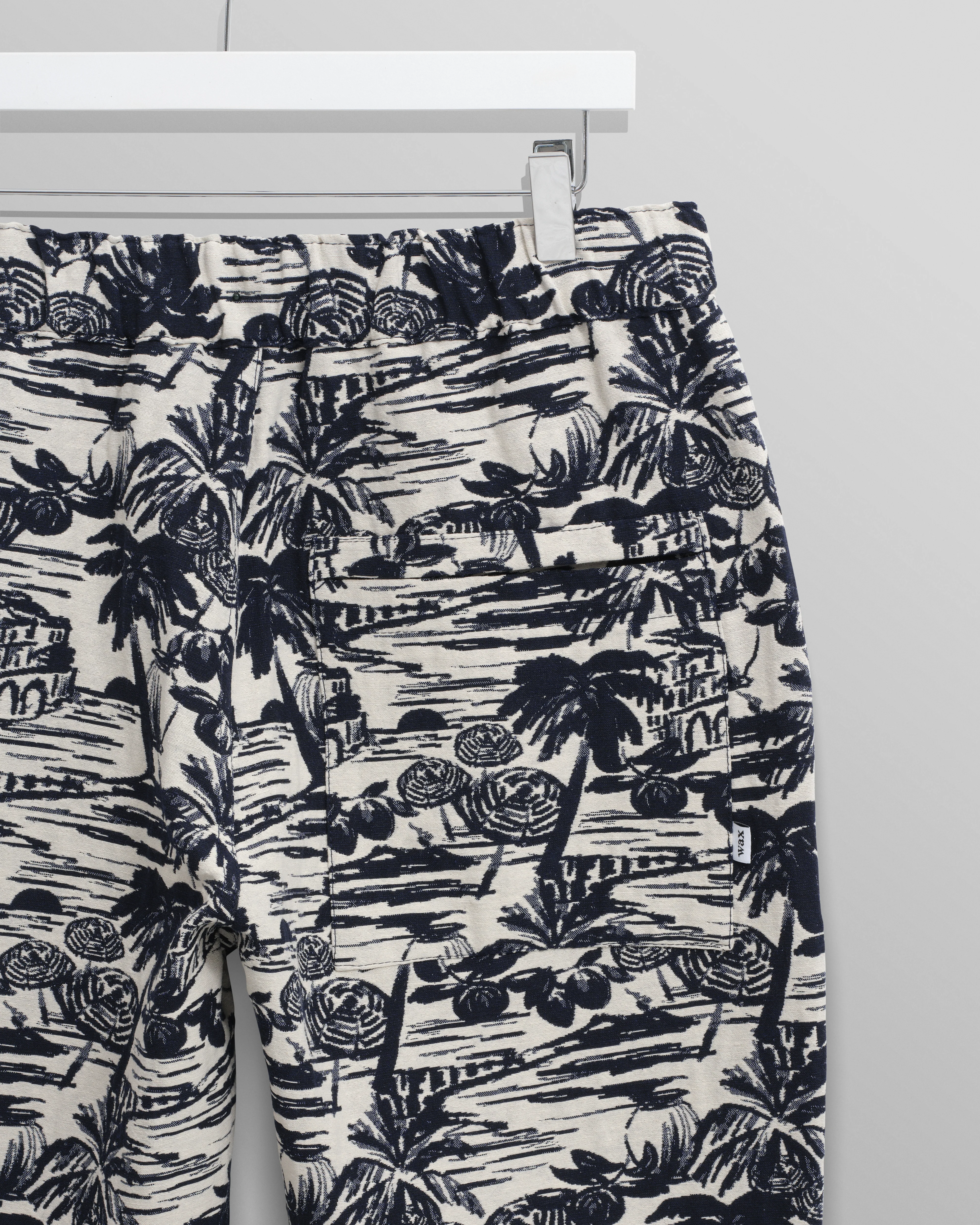 Kurt - Navy And Ecru Beach Jacquard Trousers - Image 11