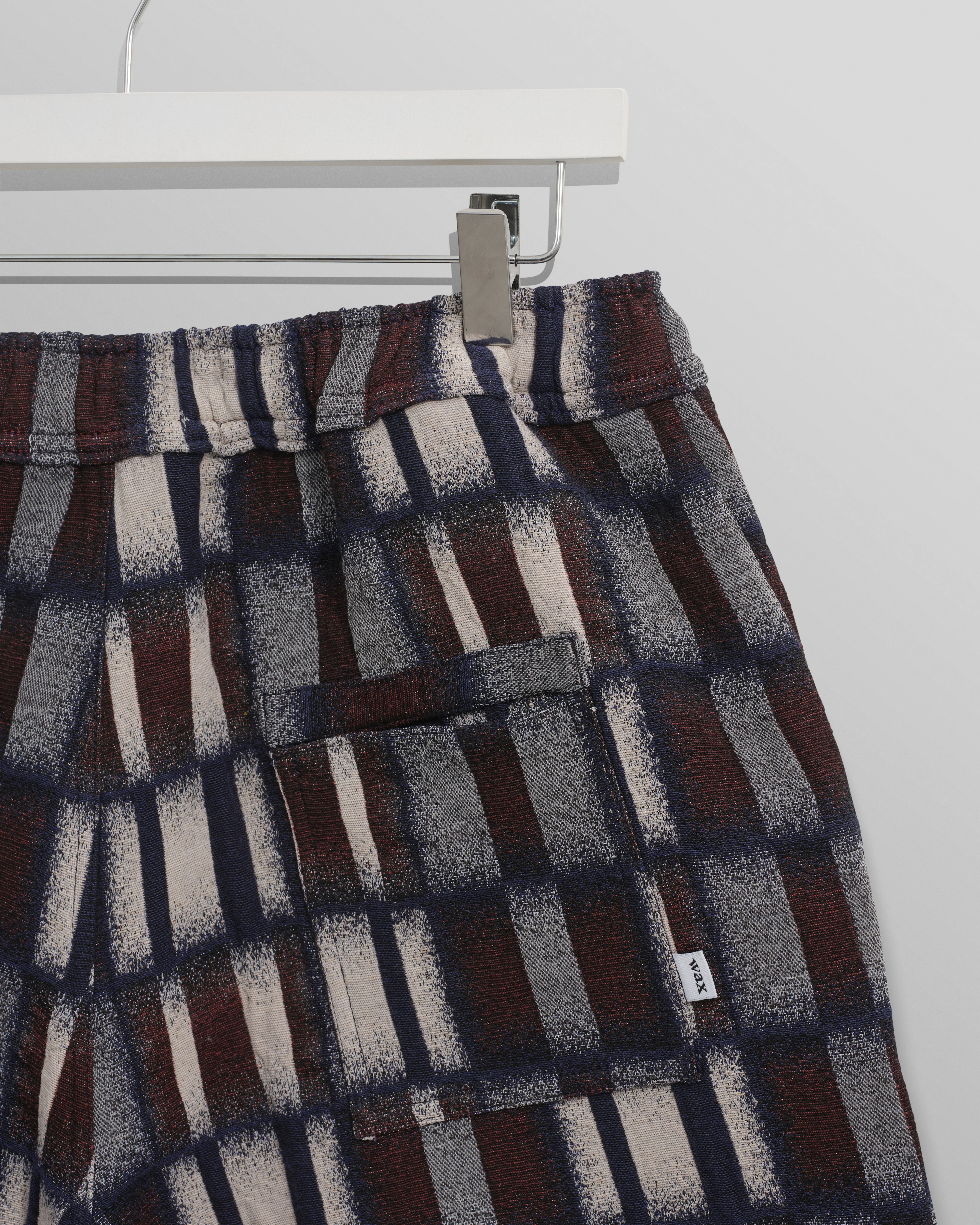 Kurt - Navy And Red Ombre Grid Shorts - Image 10