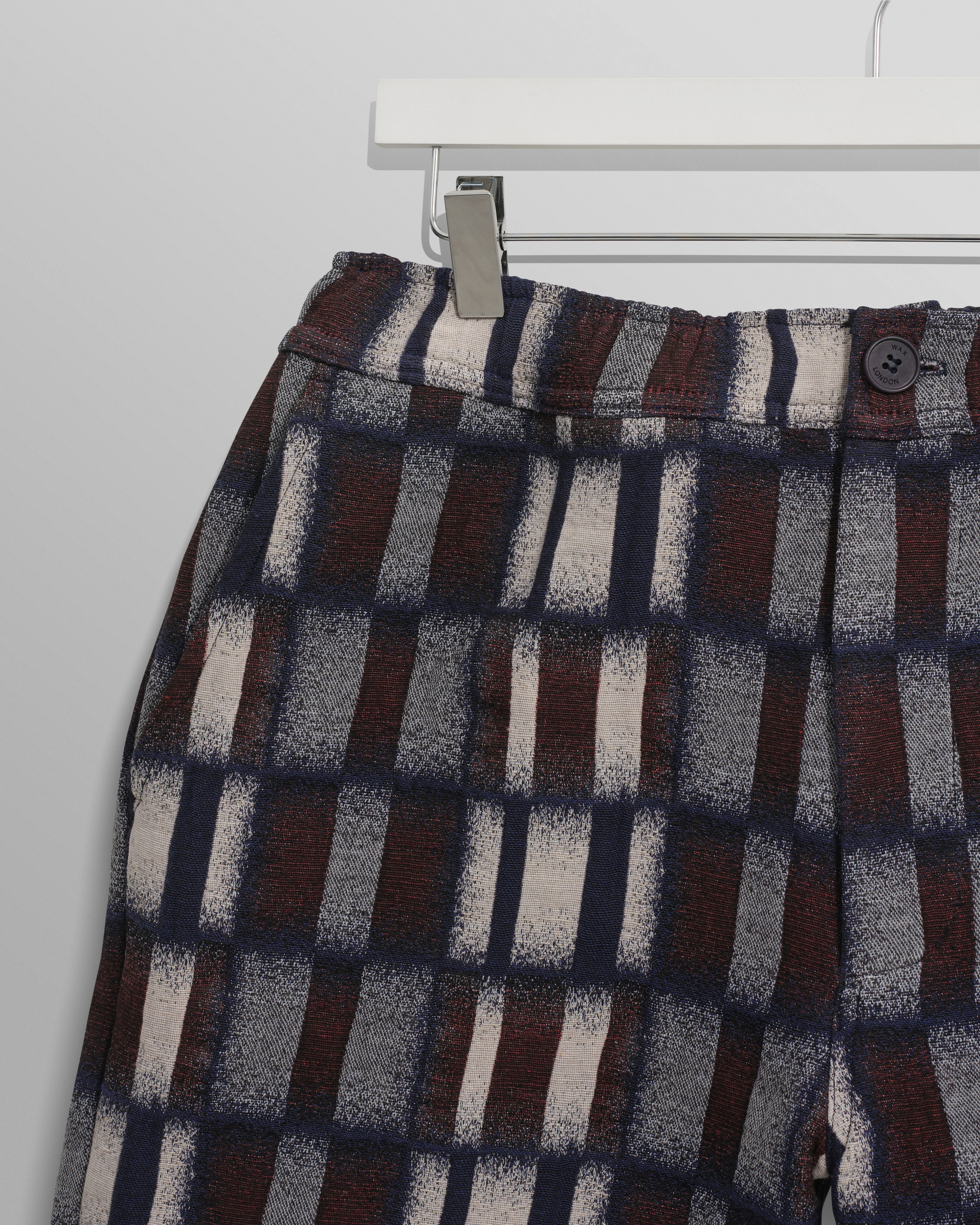 Kurt - Navy And Red Ombre Grid Shorts - Image 8