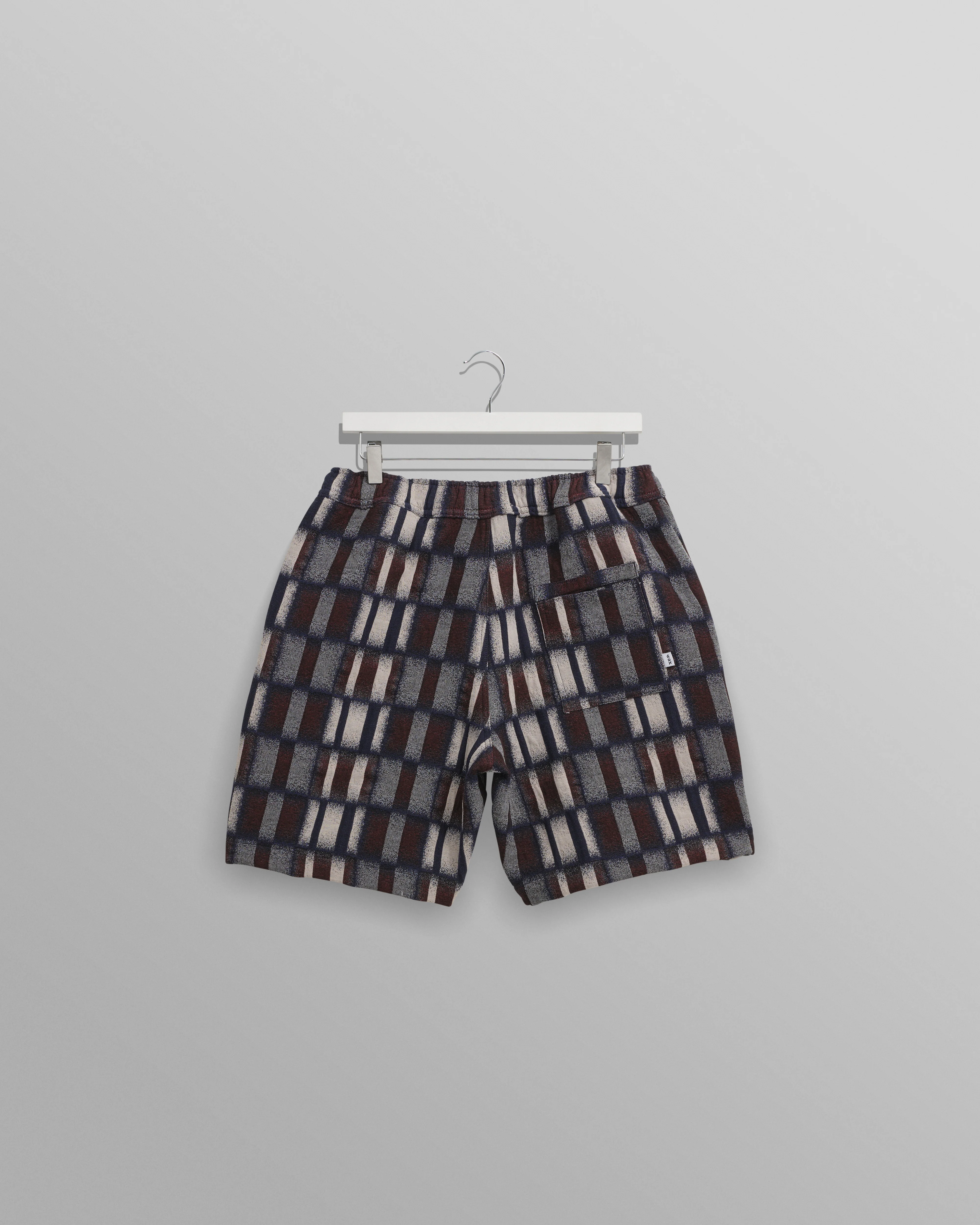 Kurt - Navy And Red Ombre Grid Shorts - Image 9
