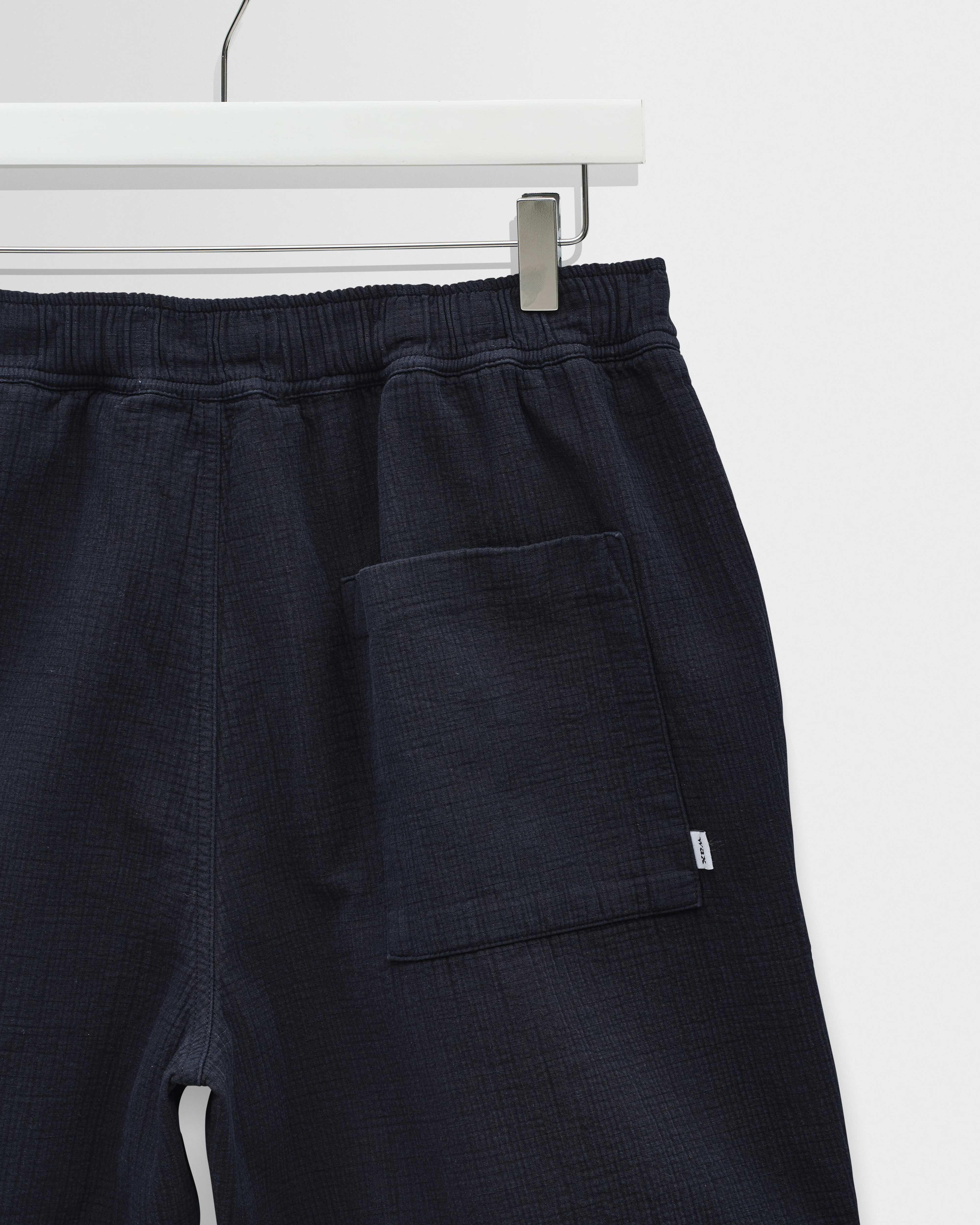 Kurt - Navy Crinkle Cotton-Linen Shorts - Image 4