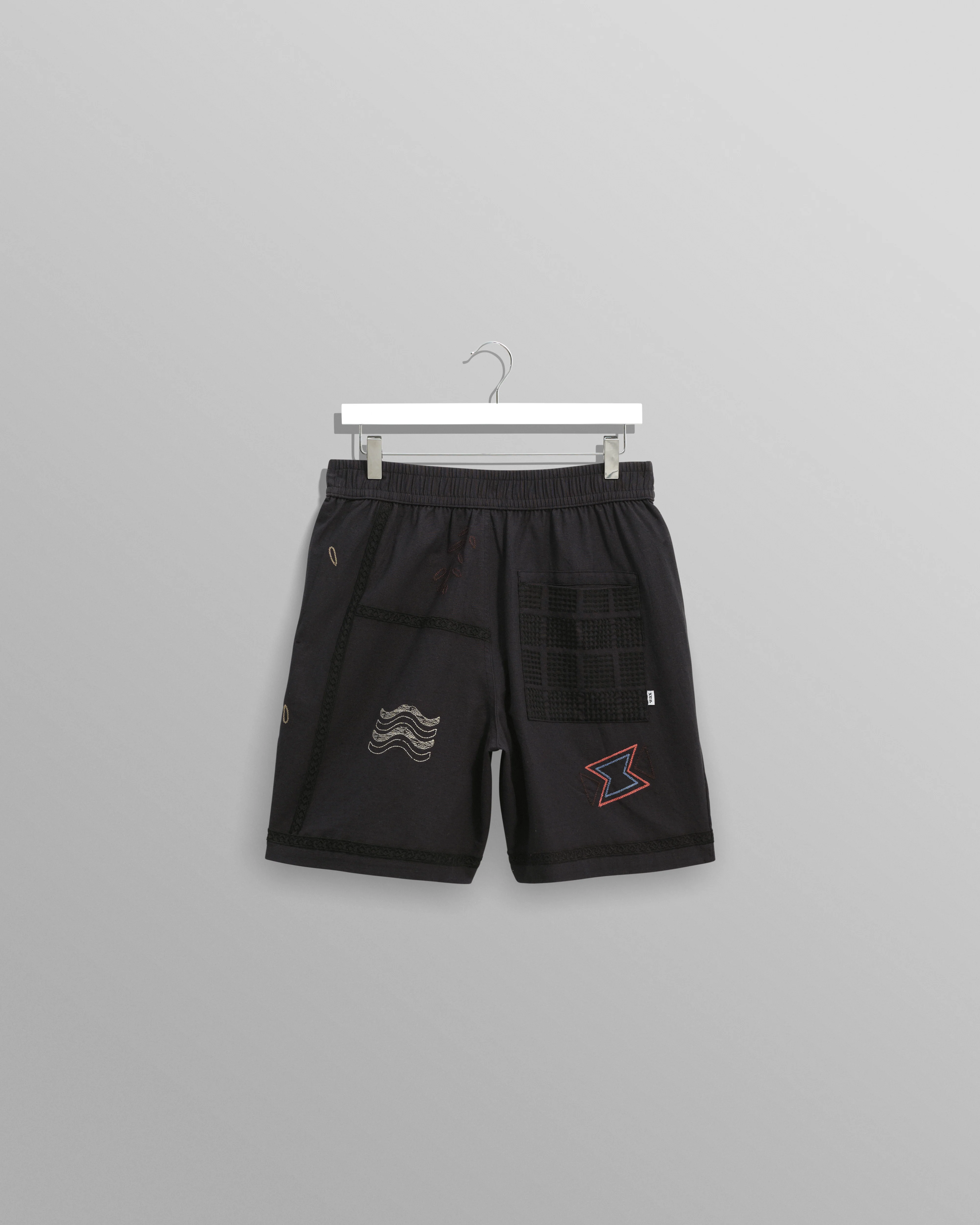 Kurt - Navy Doodle Embroidered Shorts - Image 10