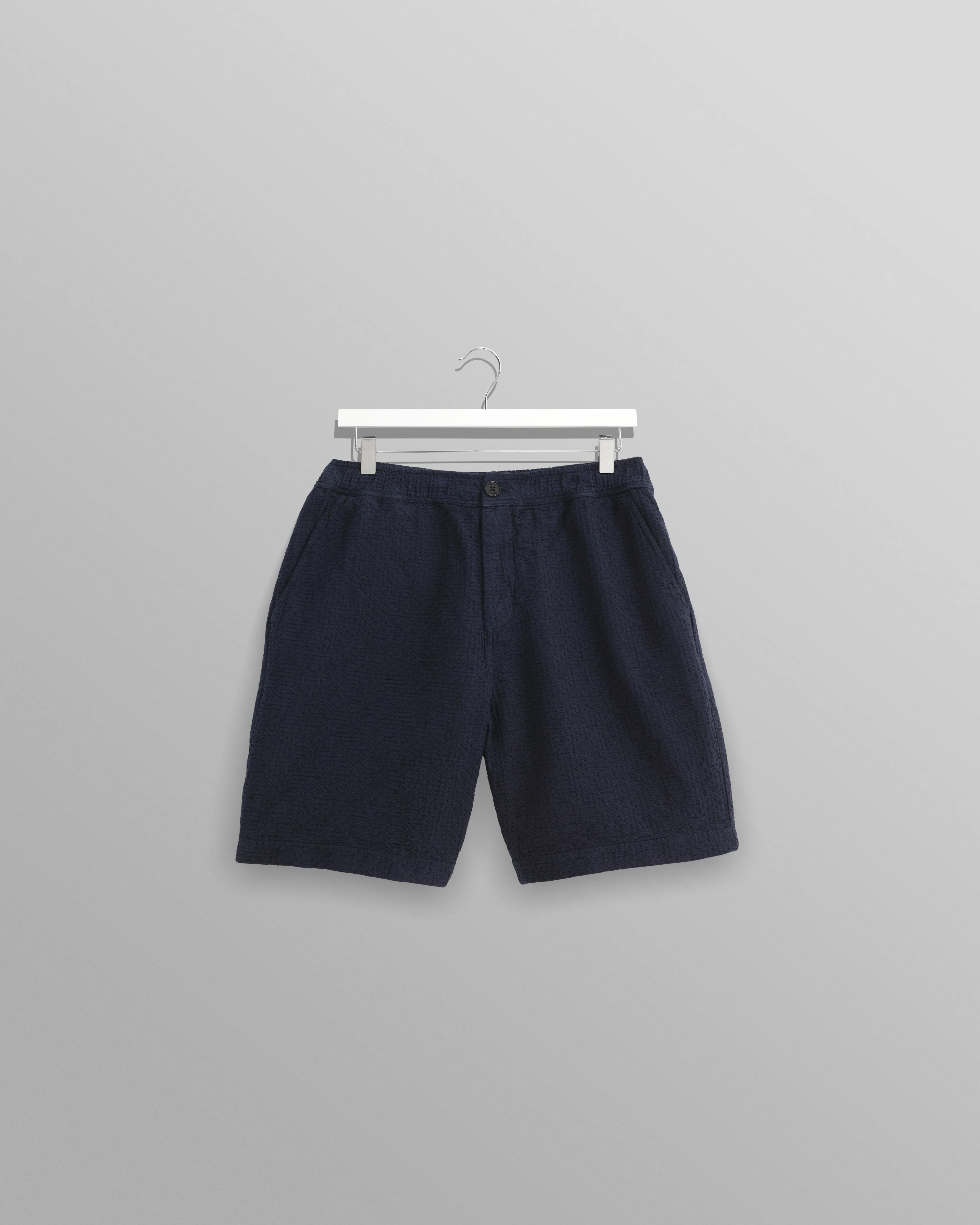 Kurt - Navy Honeycomb Cotton Shorts