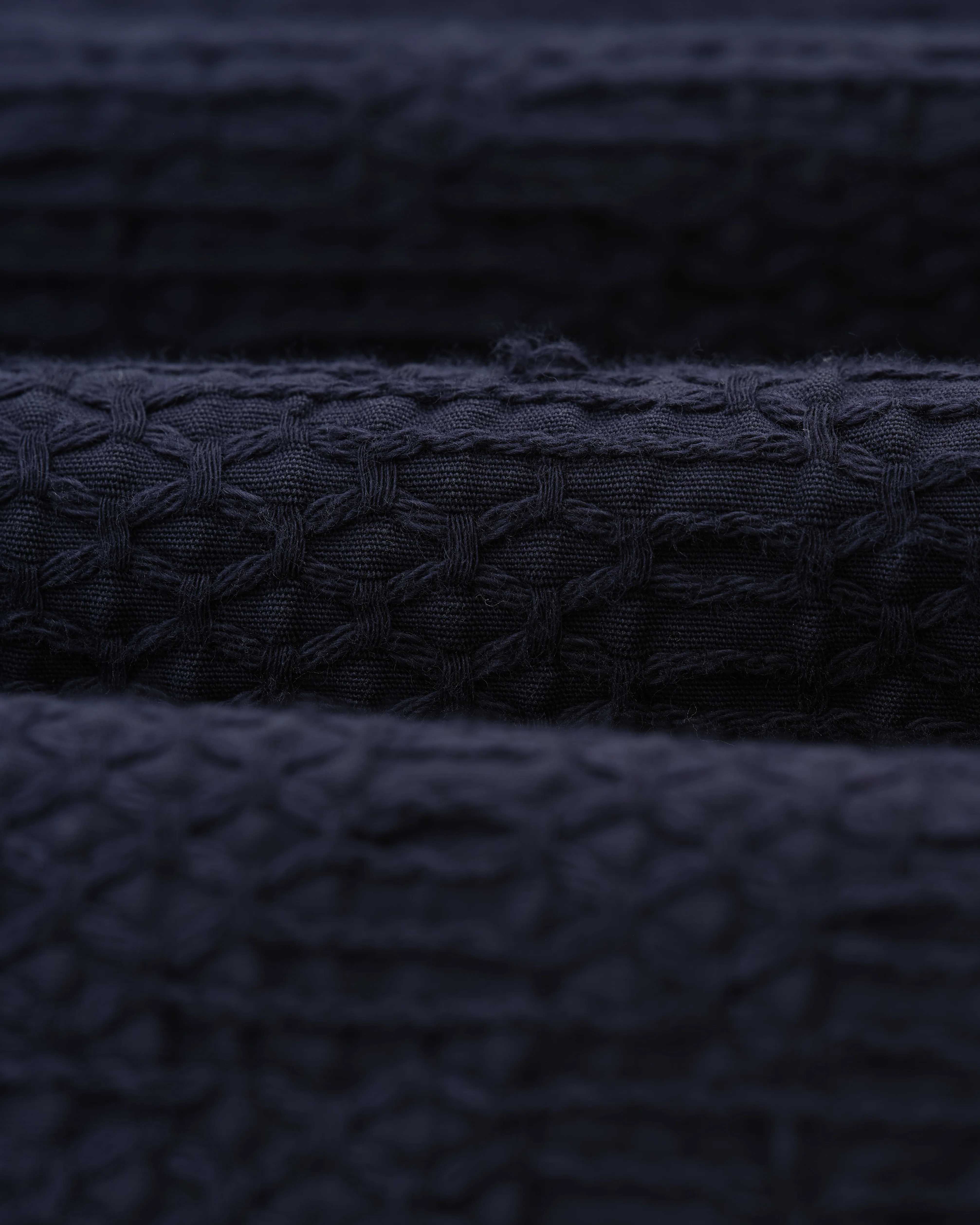 Kurt - Navy Honeycomb Cotton Shorts - Image 12