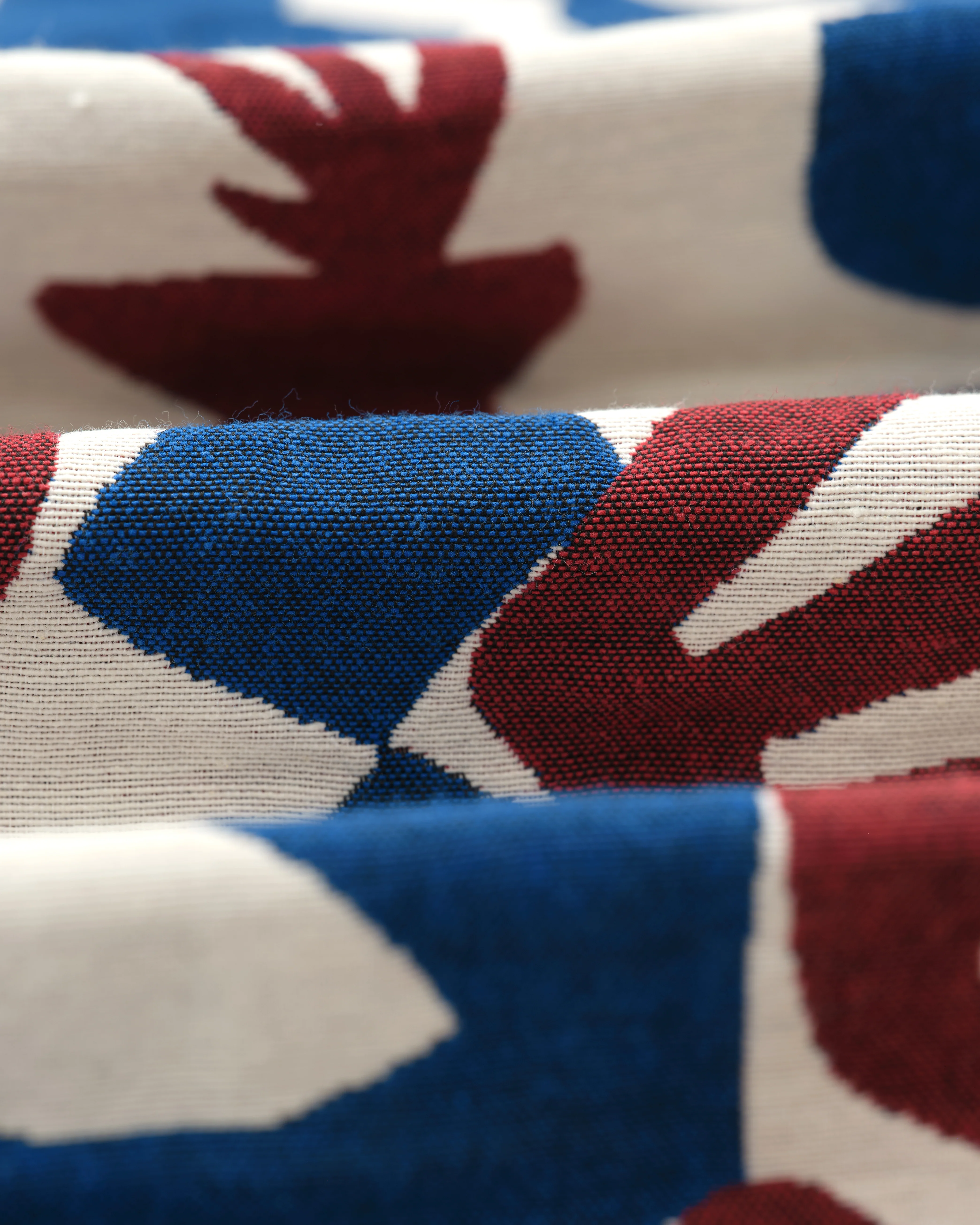 Kurt - Red And Blue Spin Jacquard Trousers - Image 12
