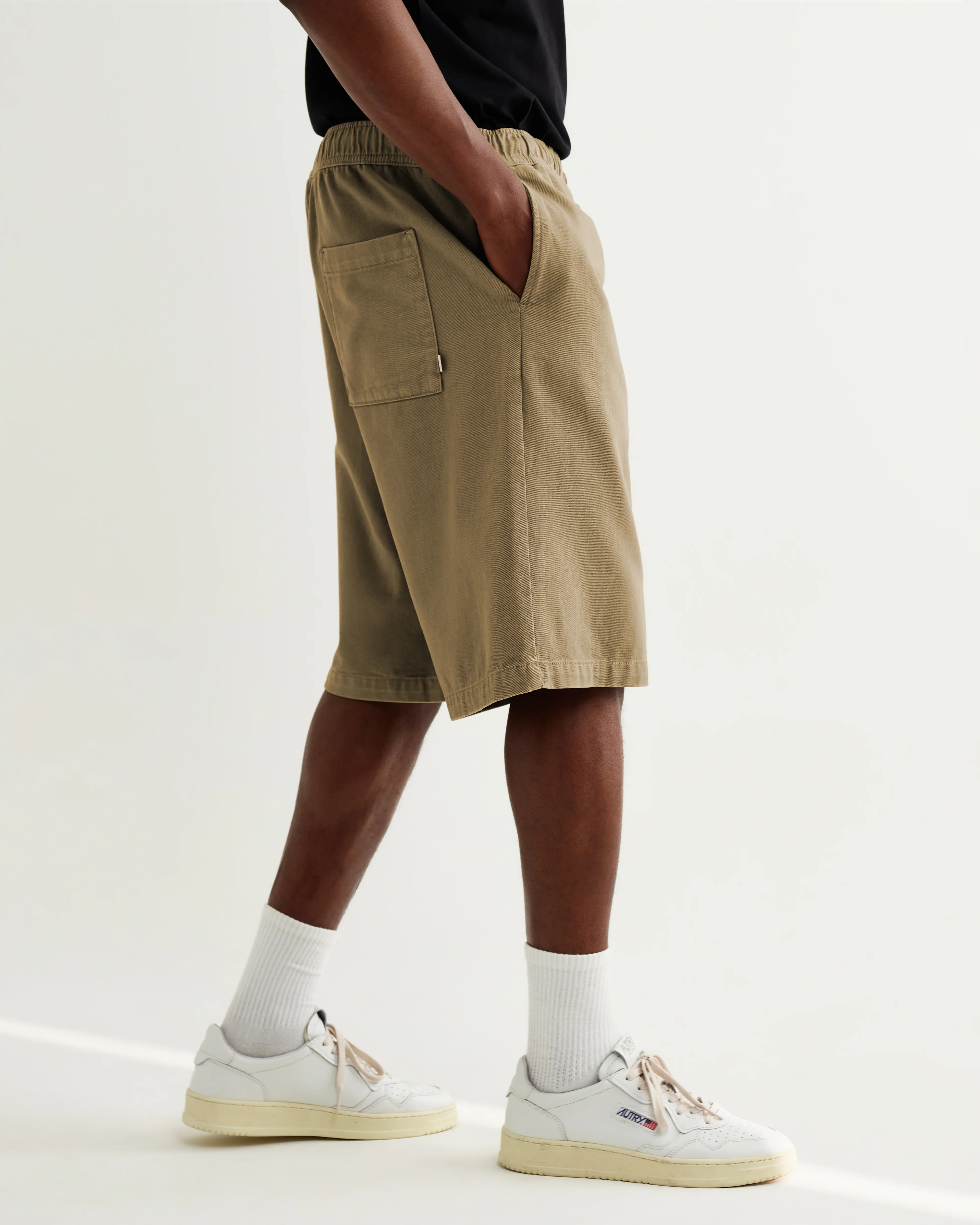 Kyle - Light Khaki Organic Cotton Twill Shorts - Image 5