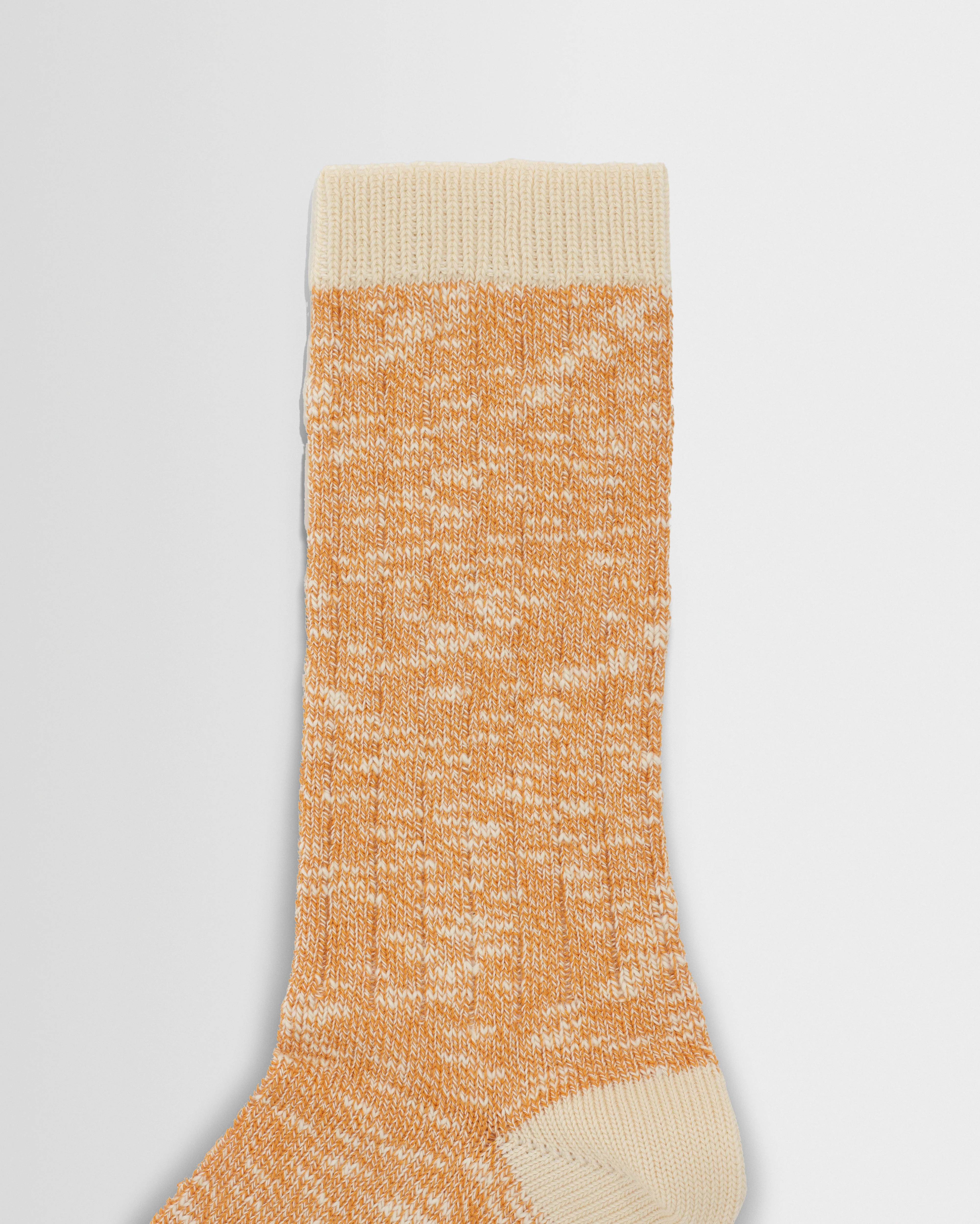 Land - Orange Slub Cotton Socks - Image 2