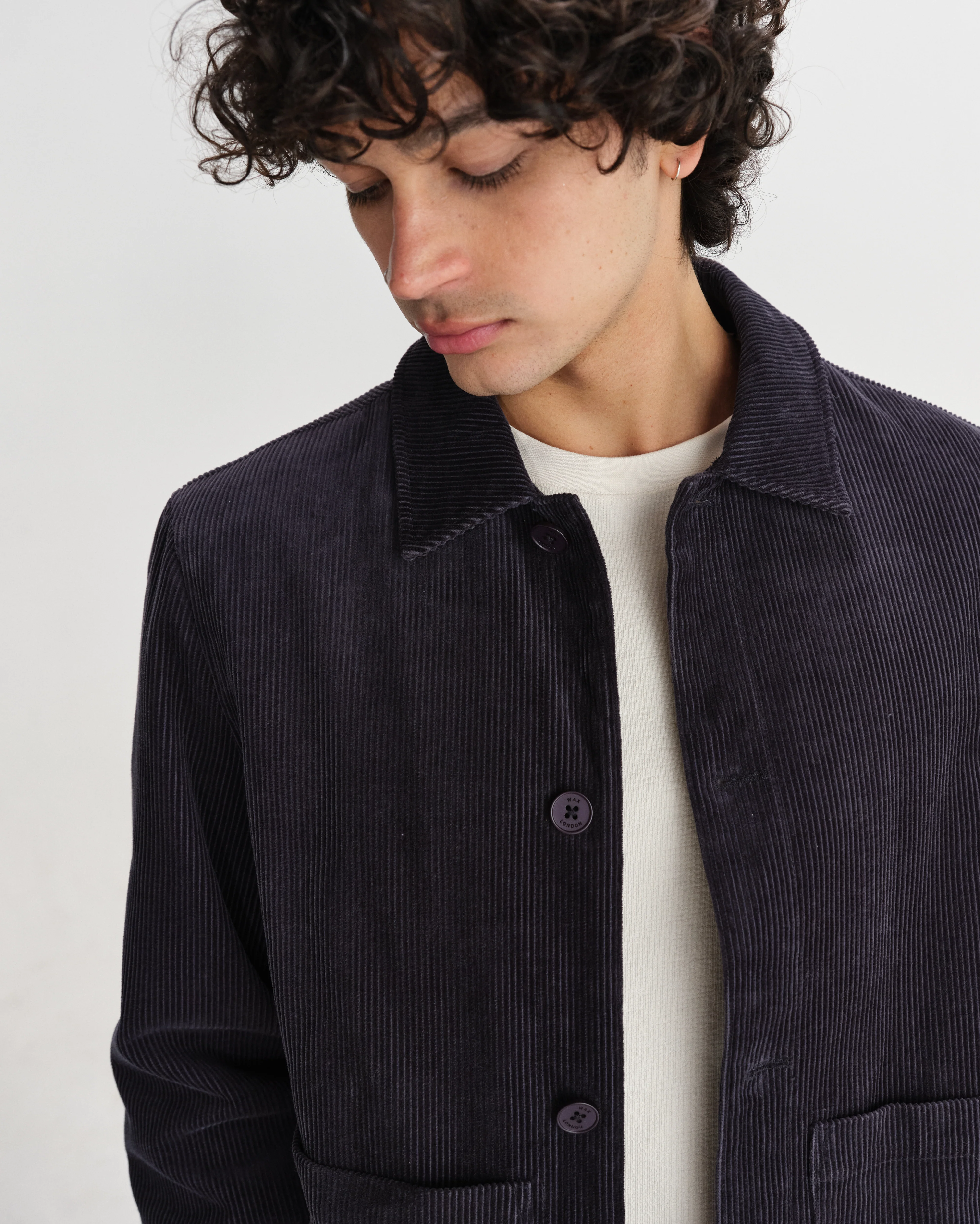 Landmark - Navy Corduroy Chore Jacket - Image 3