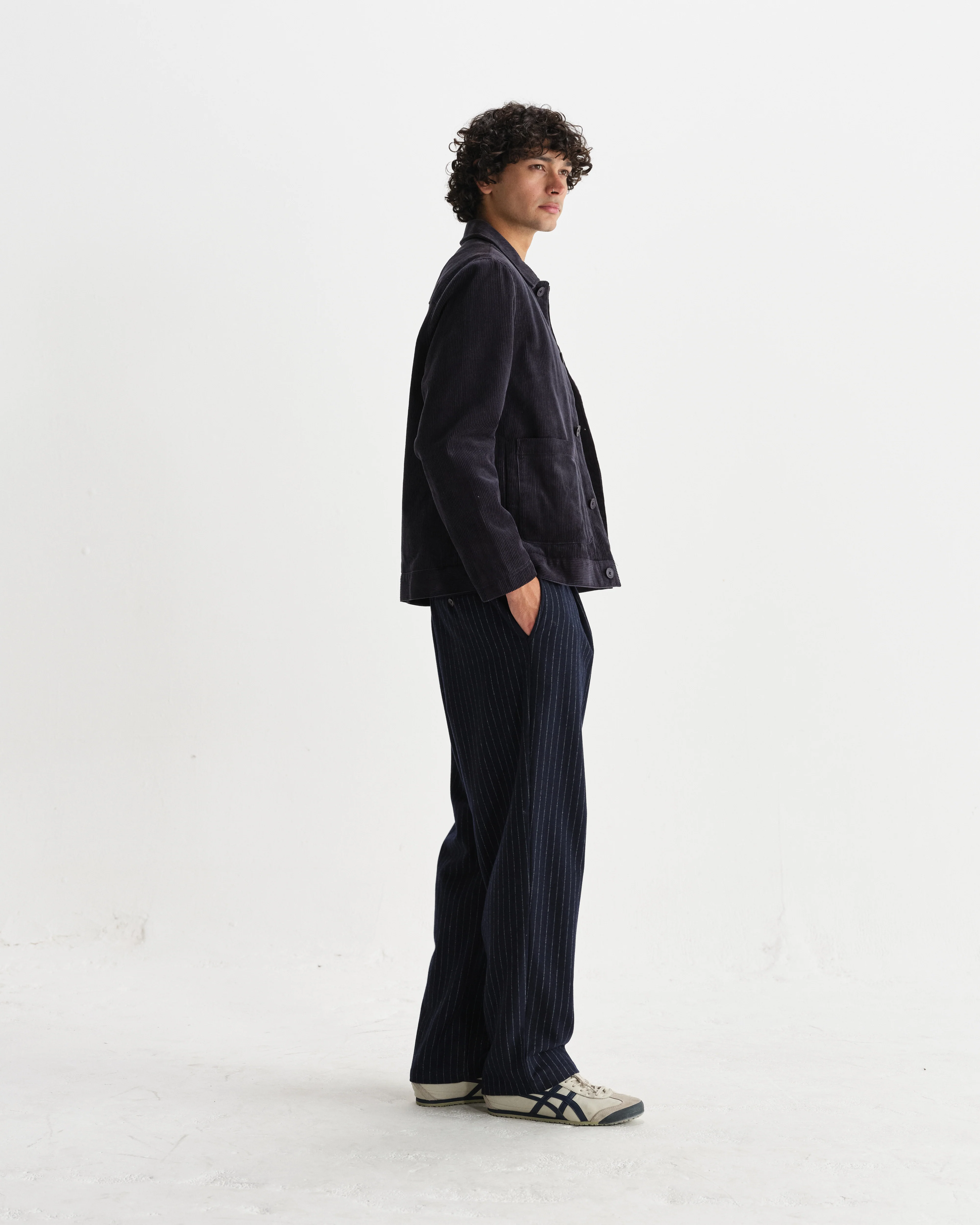 Landmark - Navy Corduroy Chore Jacket - Image 5