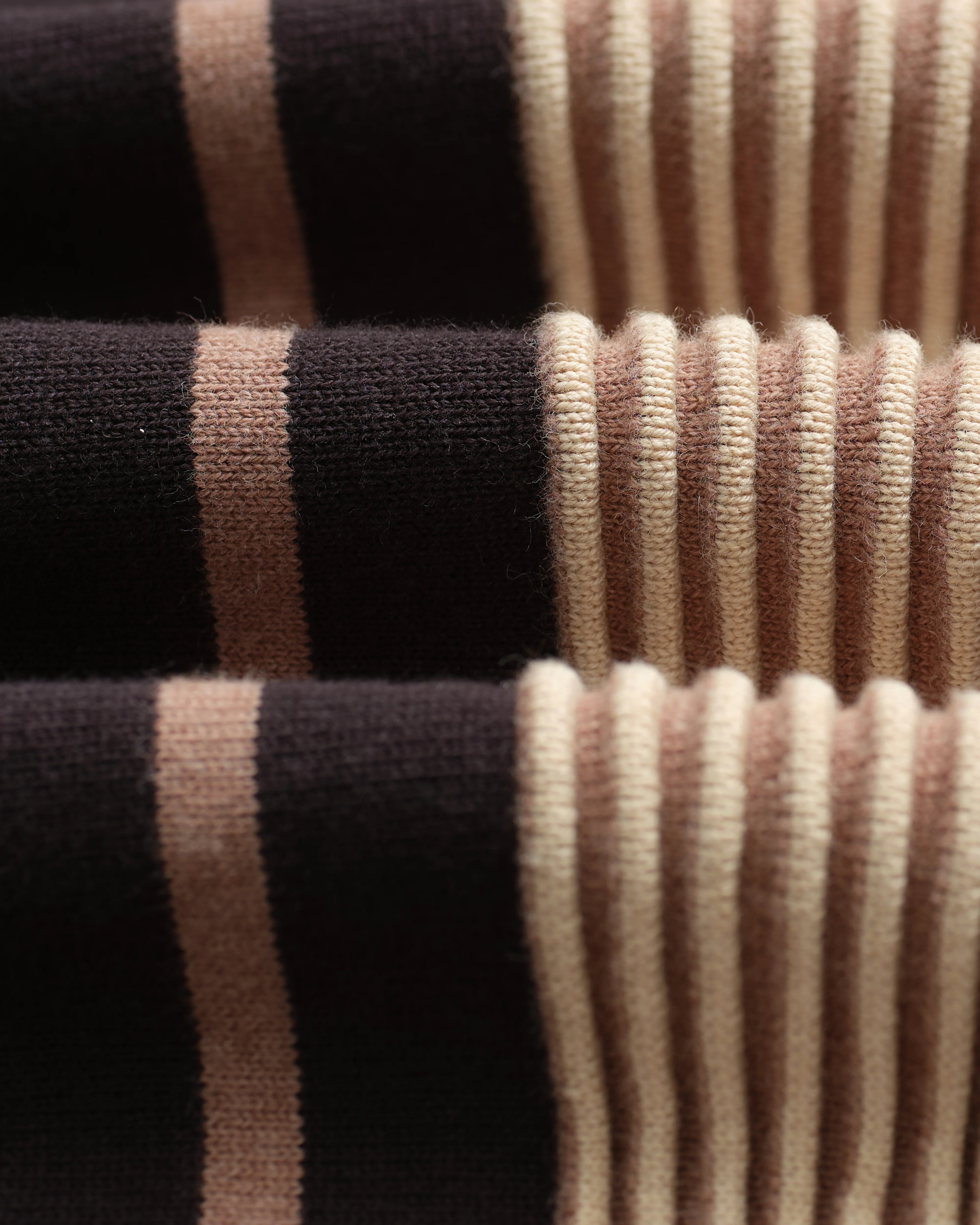 Lennox - Black And Beige Milano Stripe Knitted Polo - Image 10